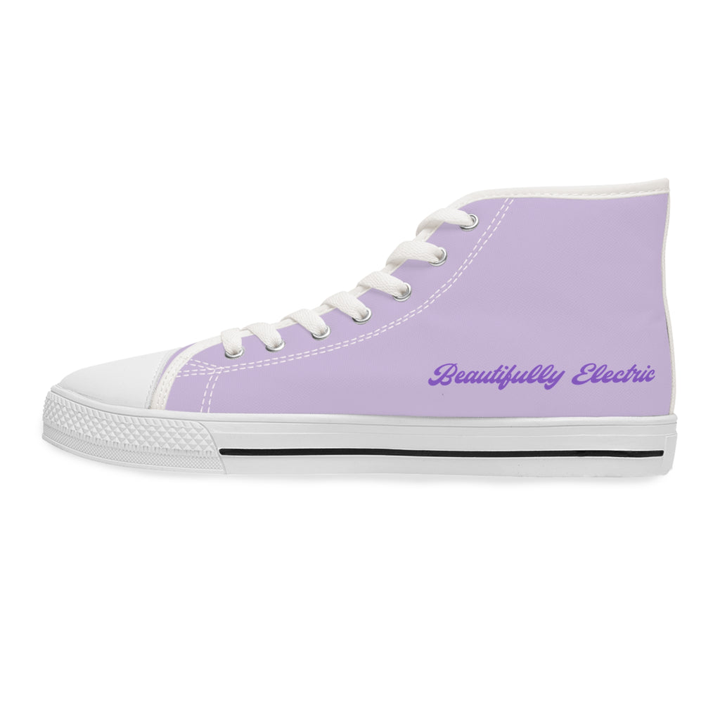Beautifully Electric Women’s Epilepsy Awareness High-Top Canvas Sneakers