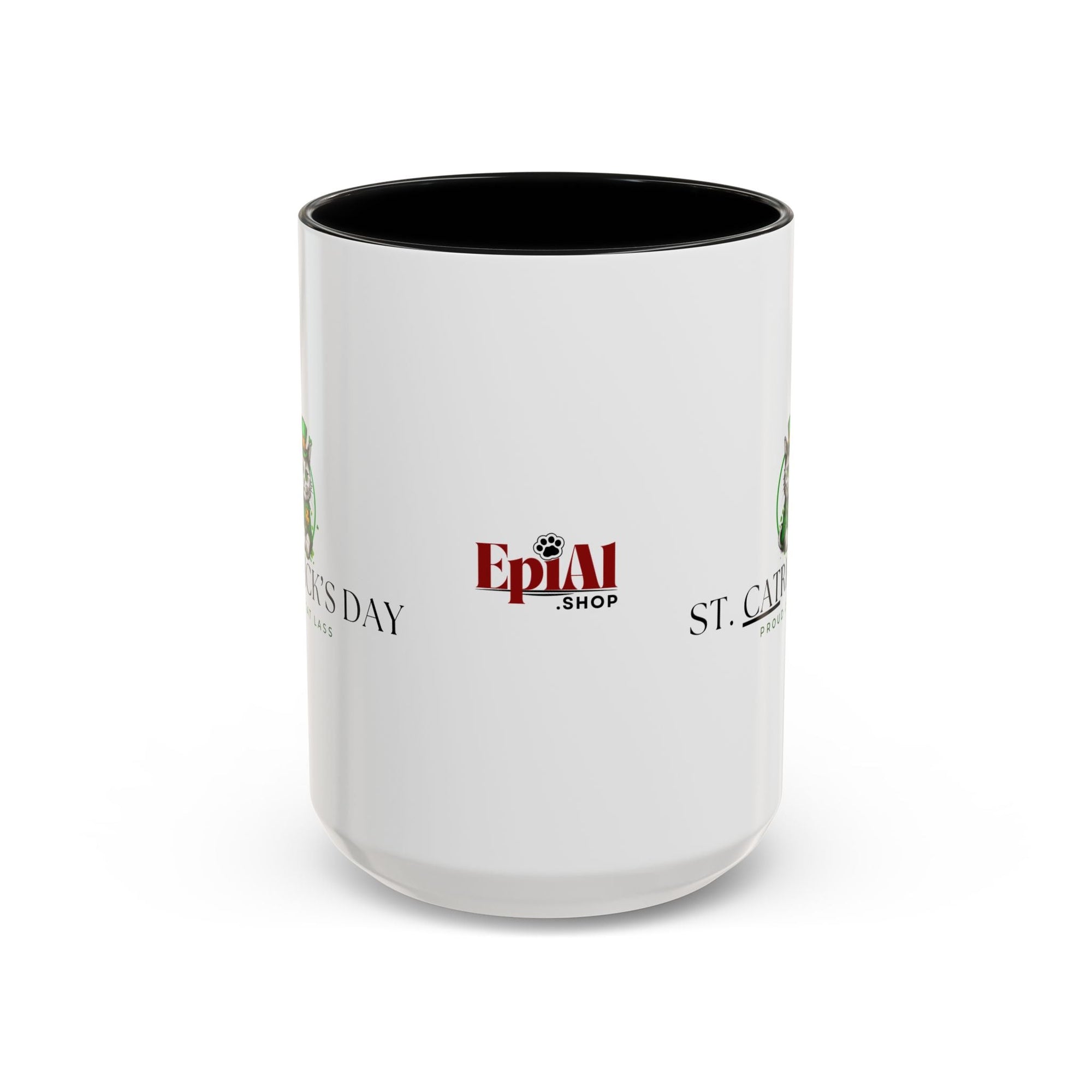 St. Patrick's Day Cat Coffee Mug - Proud Cat Lass Design Printify