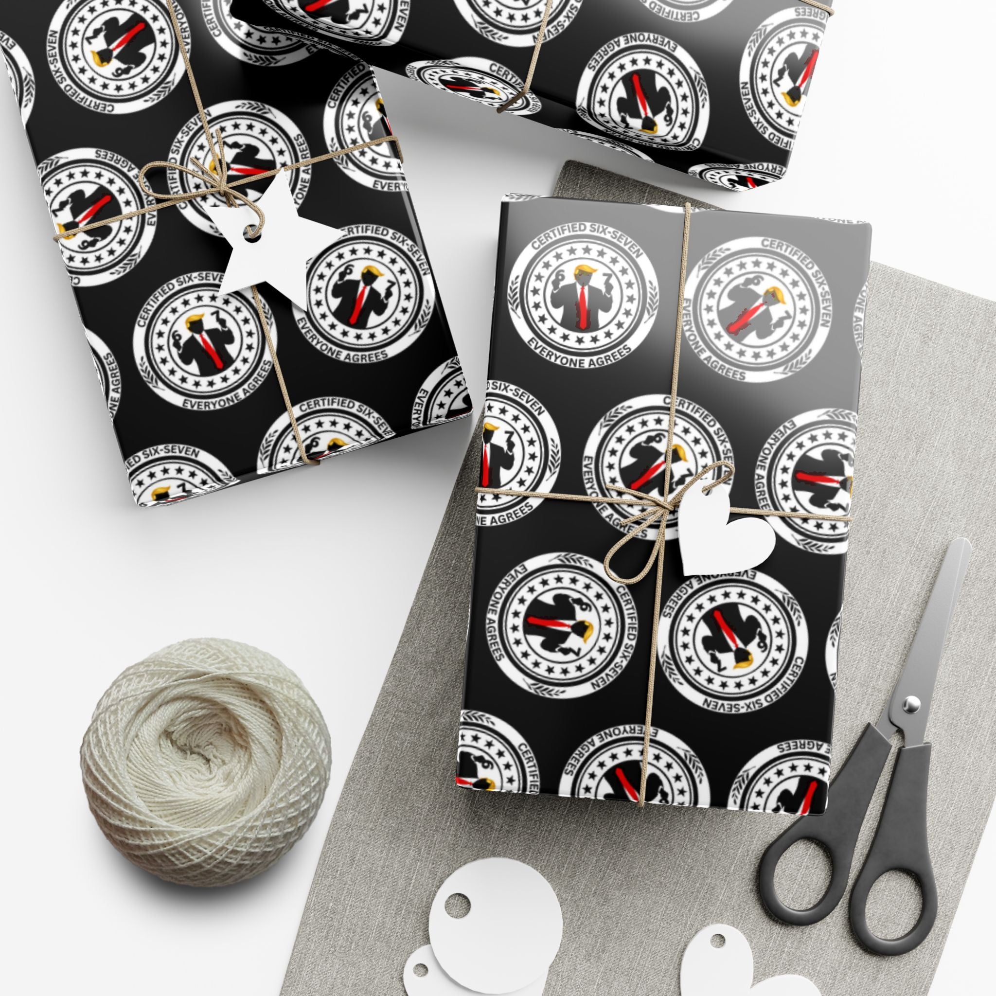 Certified Six-Seven Gift Wrap Paper (Political Parody)