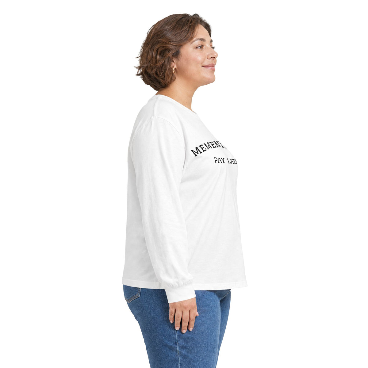 Memento Mori. Pay Later. Long Sleeve T-Shirt | Dark Humor & Existential Dread
