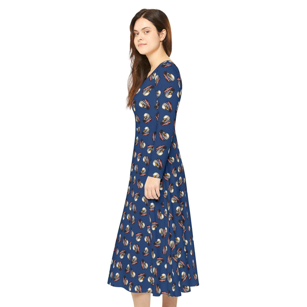 America: Weathering Storms Since 1776 Long Sleeve Skater Dress