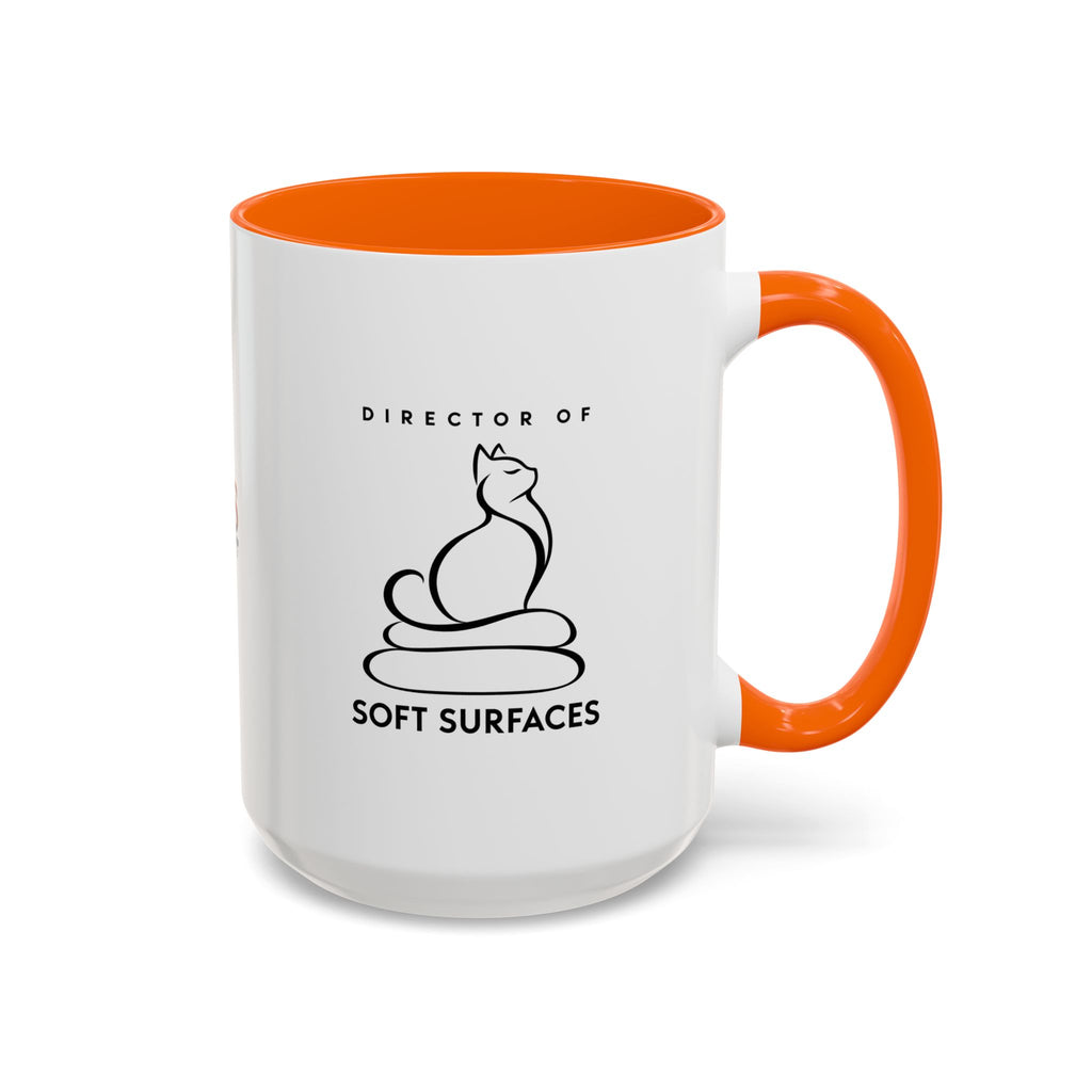 Director of Soft Surfaces Cat Mug | Funny Cat Lover Coffee Cup (11oz/15oz)