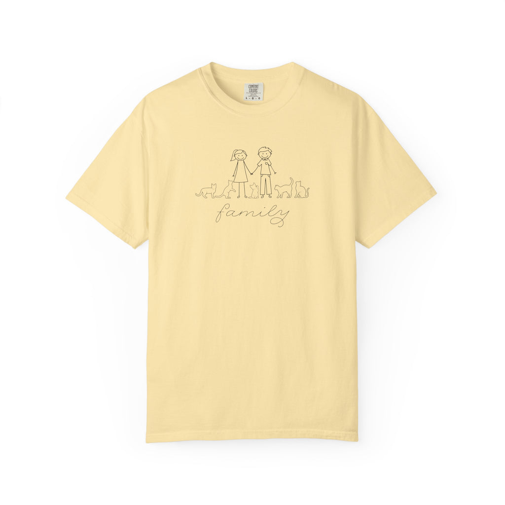 Cat Family Bond Unisex Garment-Dyed T-shirt