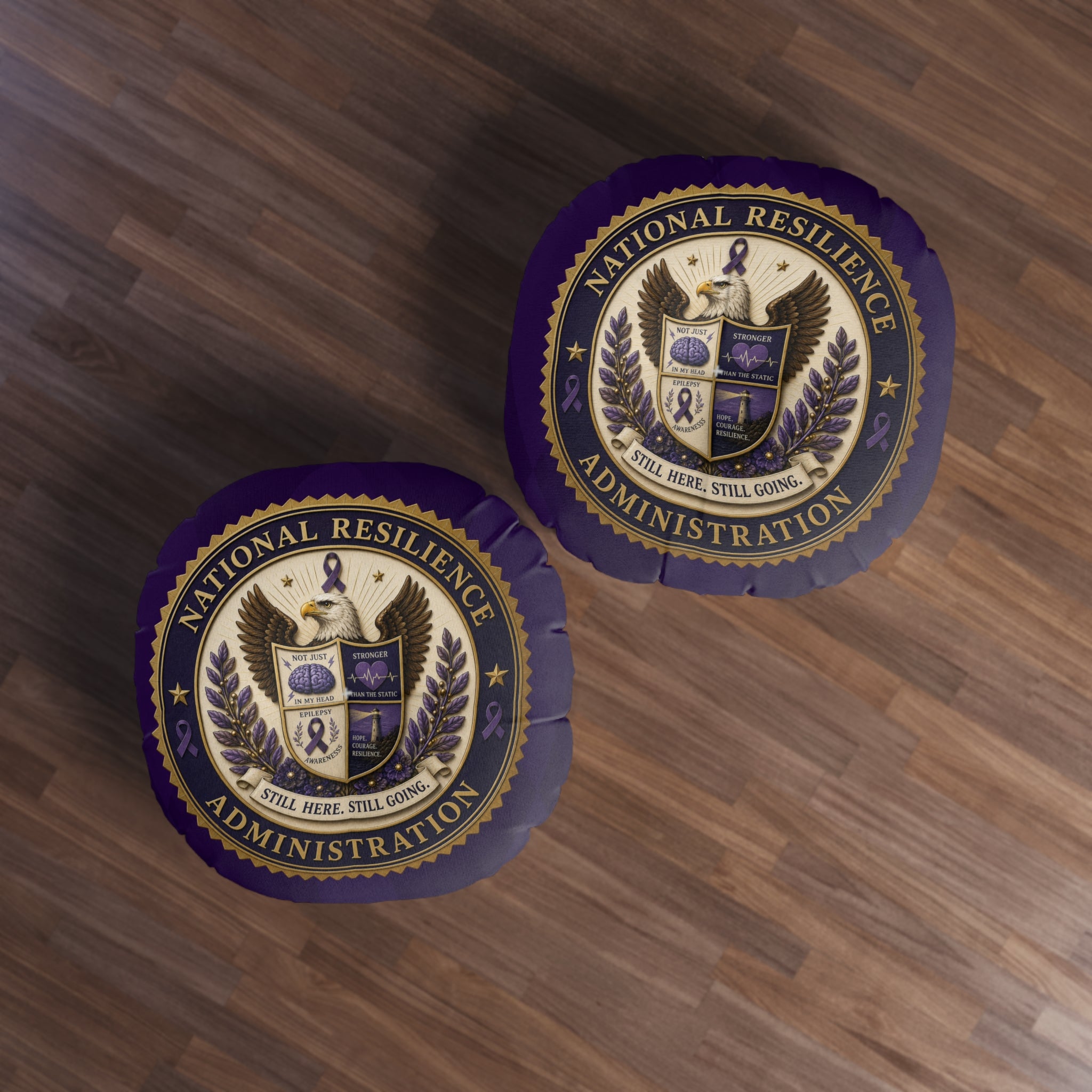 National Resilience Administration Epilepsy Awareness Floor Pillow
