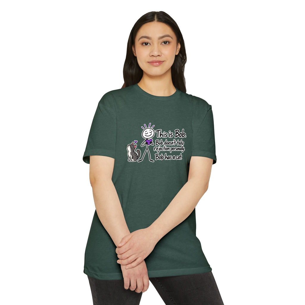 This Is Bob. Bob Has a Cat. Funny Cat Lover T-Shirt | Cat Humor Tee