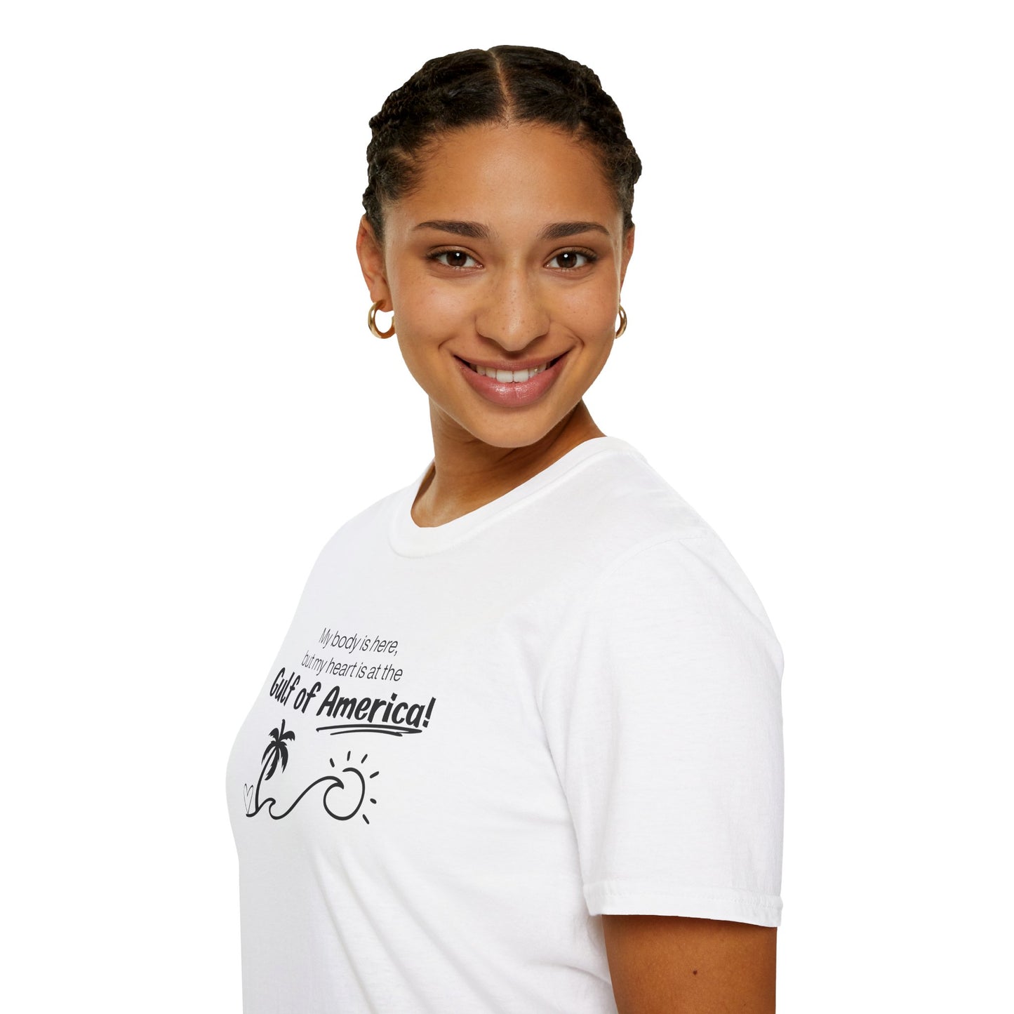 Heart at the Gulf of America Graphic T-Shirt - Perfect for Beach Lovers