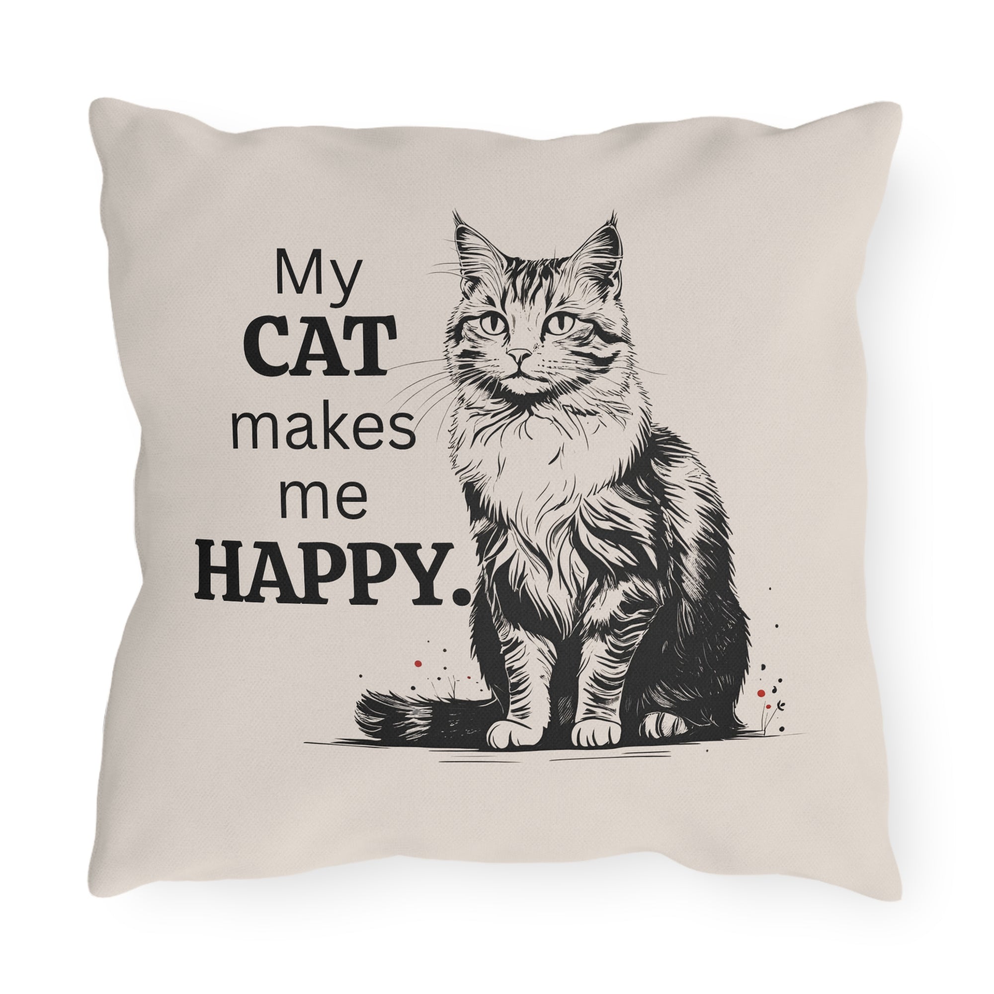 Cat-Themed Outdoor Pillows, Cozy Decor for Cat Lovers