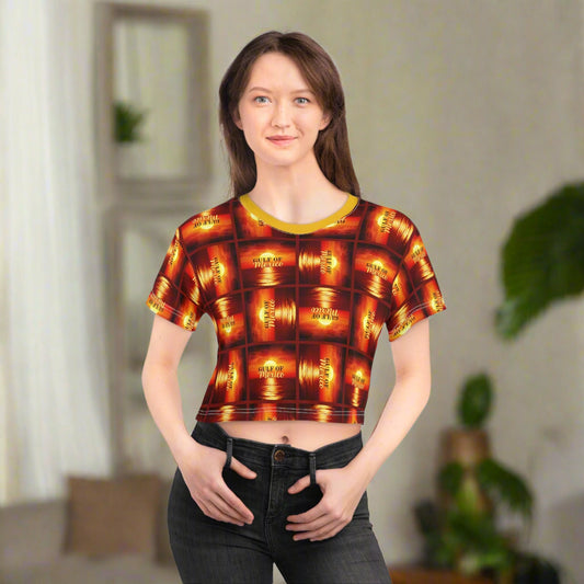 Vibrant 'Gulf of Mexico' Graphic Crop Tee for Summer Vibes Printify