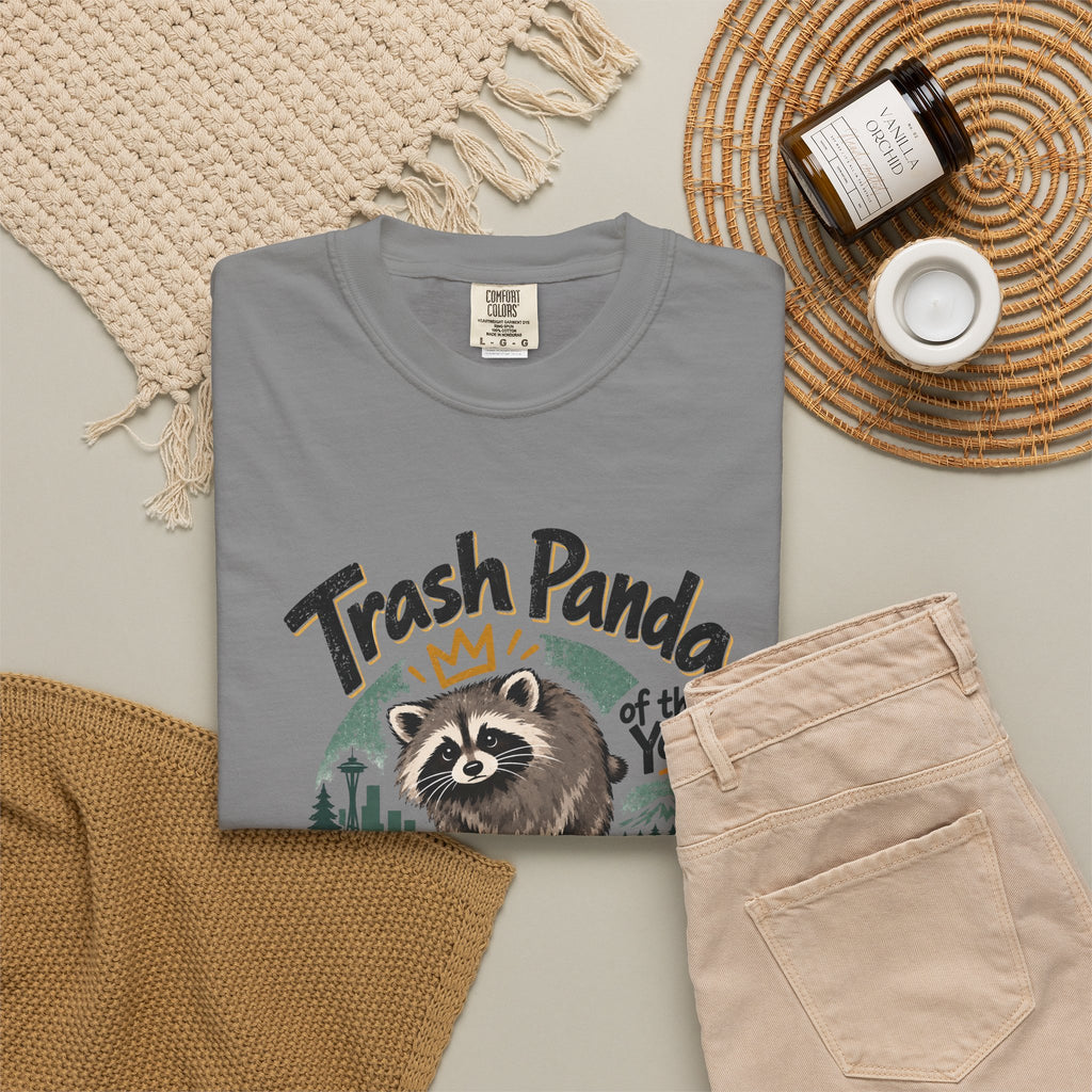 Trash Panda of the Year 2026 Garment-Dyed T-Shirt | Jimothy-Inspired Raccoon Tee