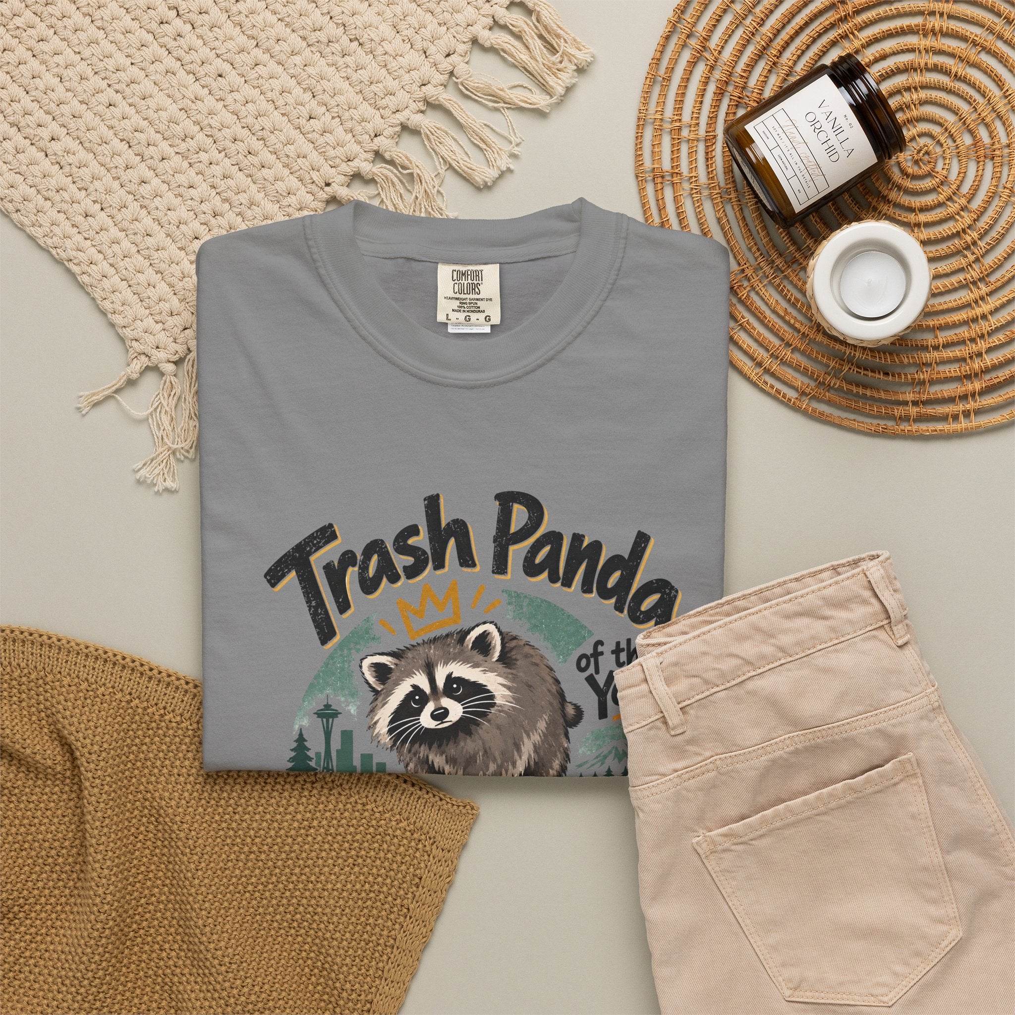 Trash Panda of the Year 2026 Garment-Dyed T-Shirt | Jimothy-Inspired Raccoon Tee