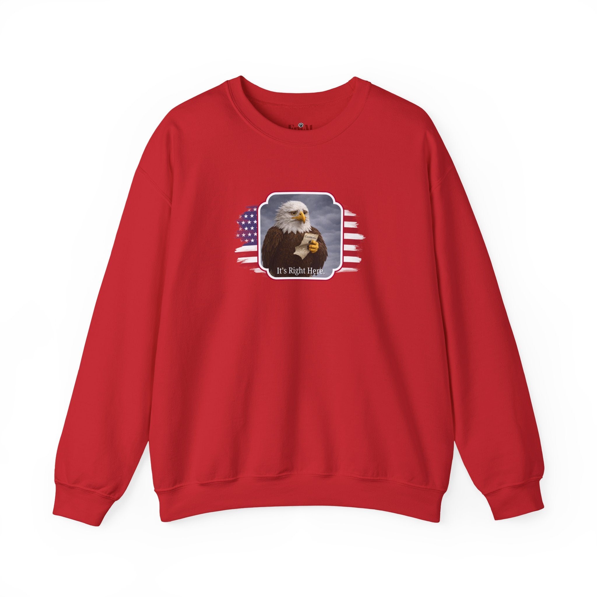 “It’s Right Here” Political Parody Crewneck Sweatshirt
