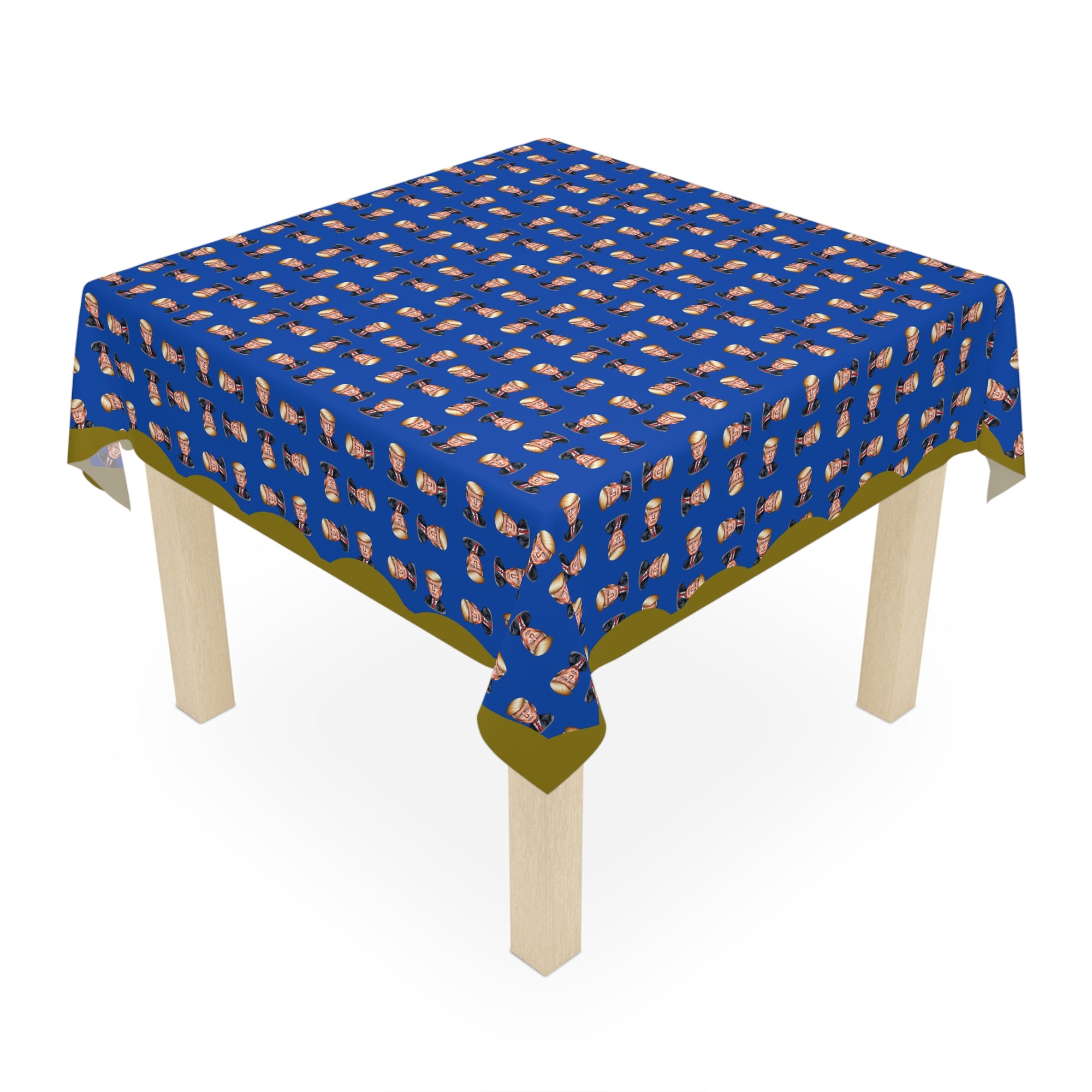 Vibrant Trump Face Printed Tablecloth
