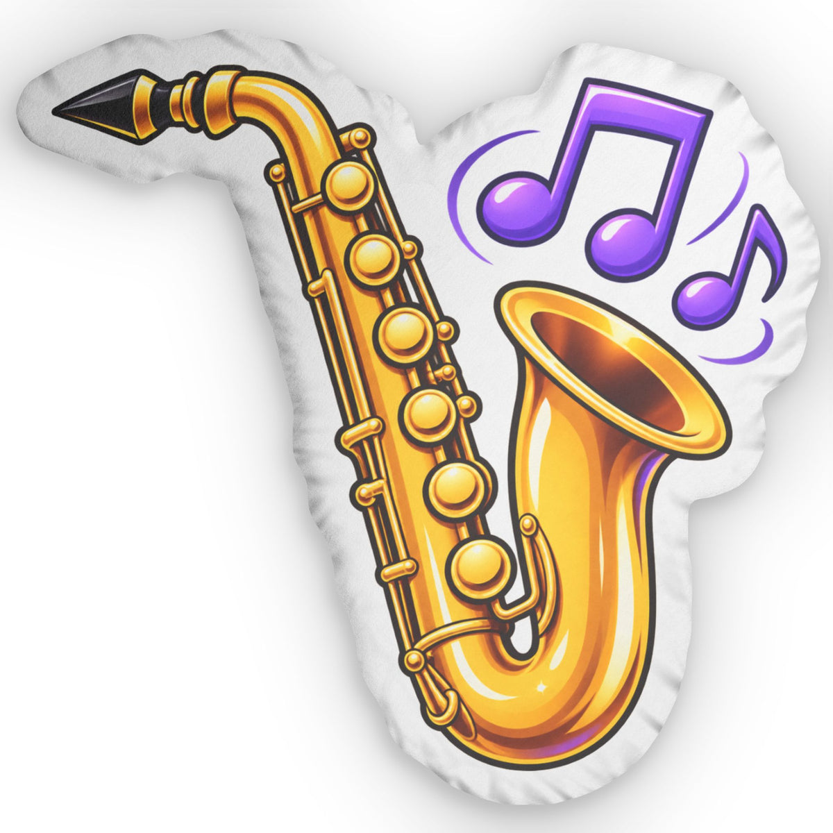 Saxophone Shaped Pillow | Music Lover Gift & Music Room Decor