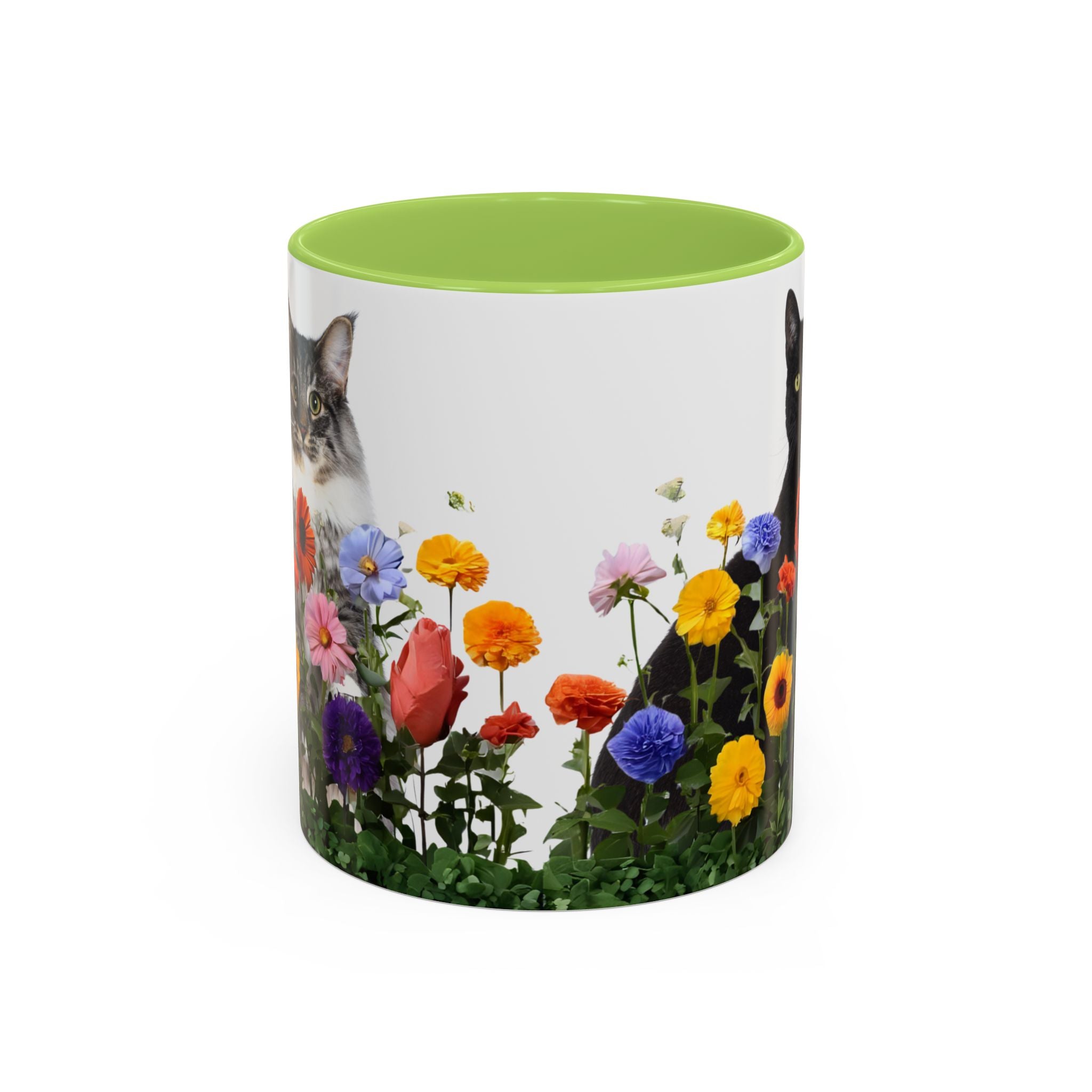 Floral Cats Coffee Mug - 11 oz/15 oz