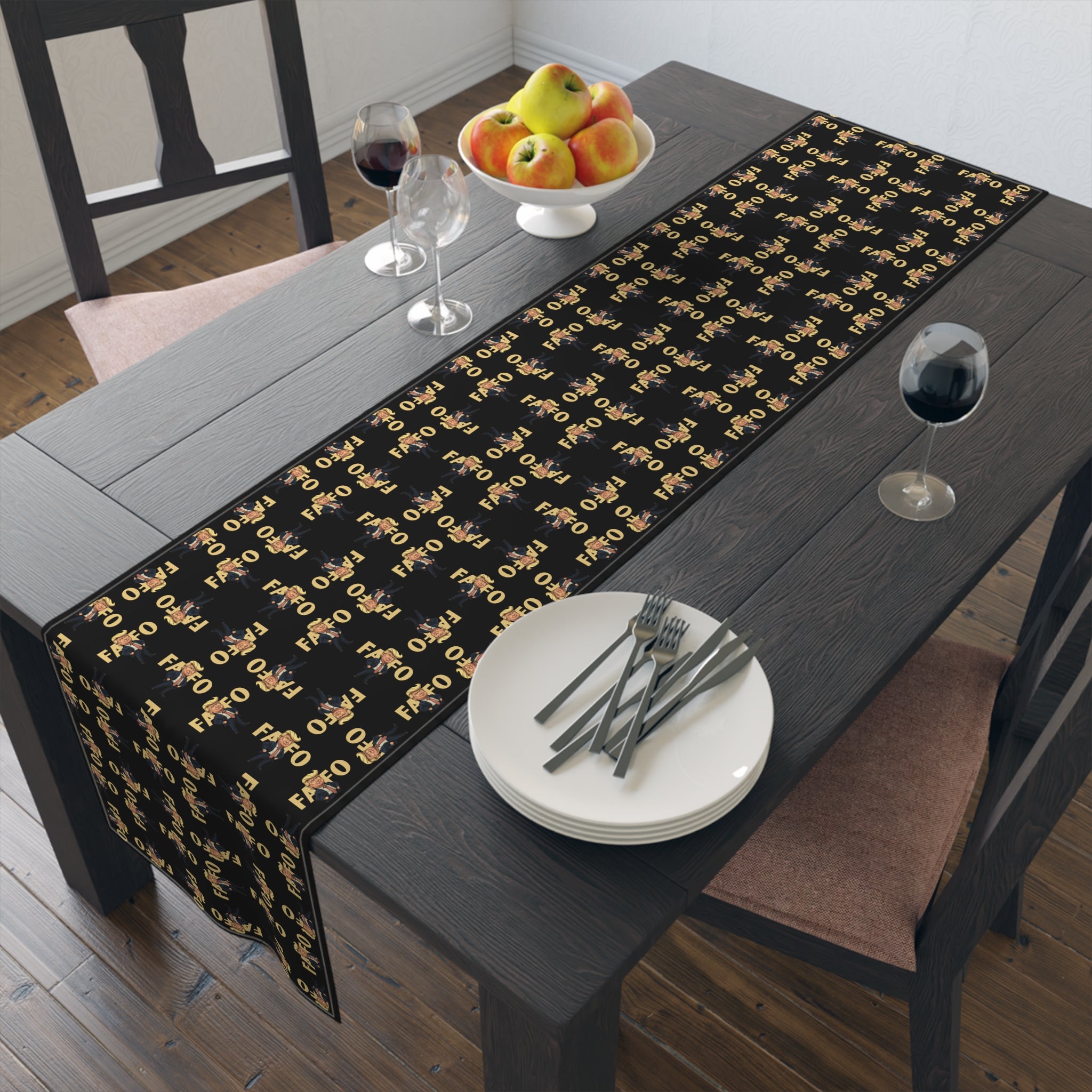 Brazen Political Parody Stylish Table Runner