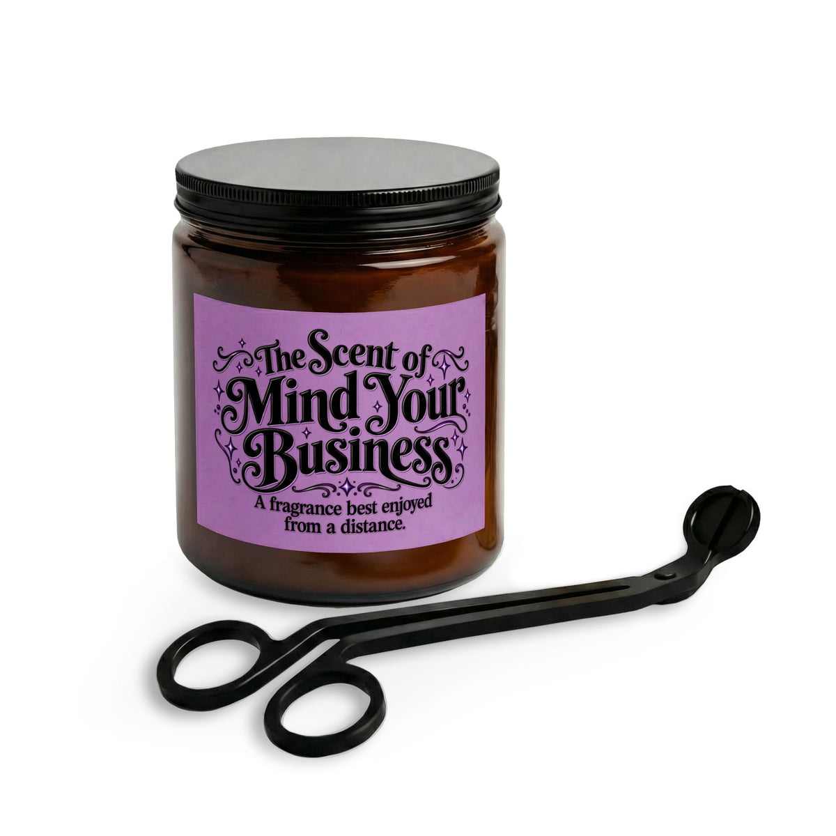 The Scent of Mind Your Business Scented Candle & Wick Trimmer Gift Set | Funny Sarcastic Candle