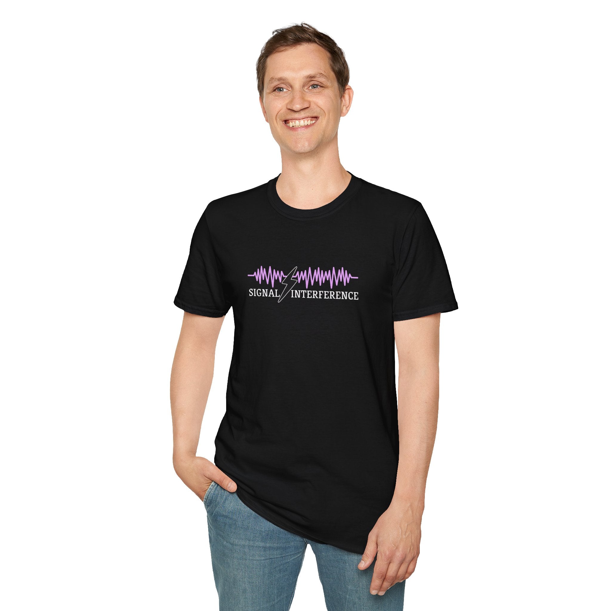 Signal Interference Women’s Tee – Minimalist Waveform Graphic T-Shirt