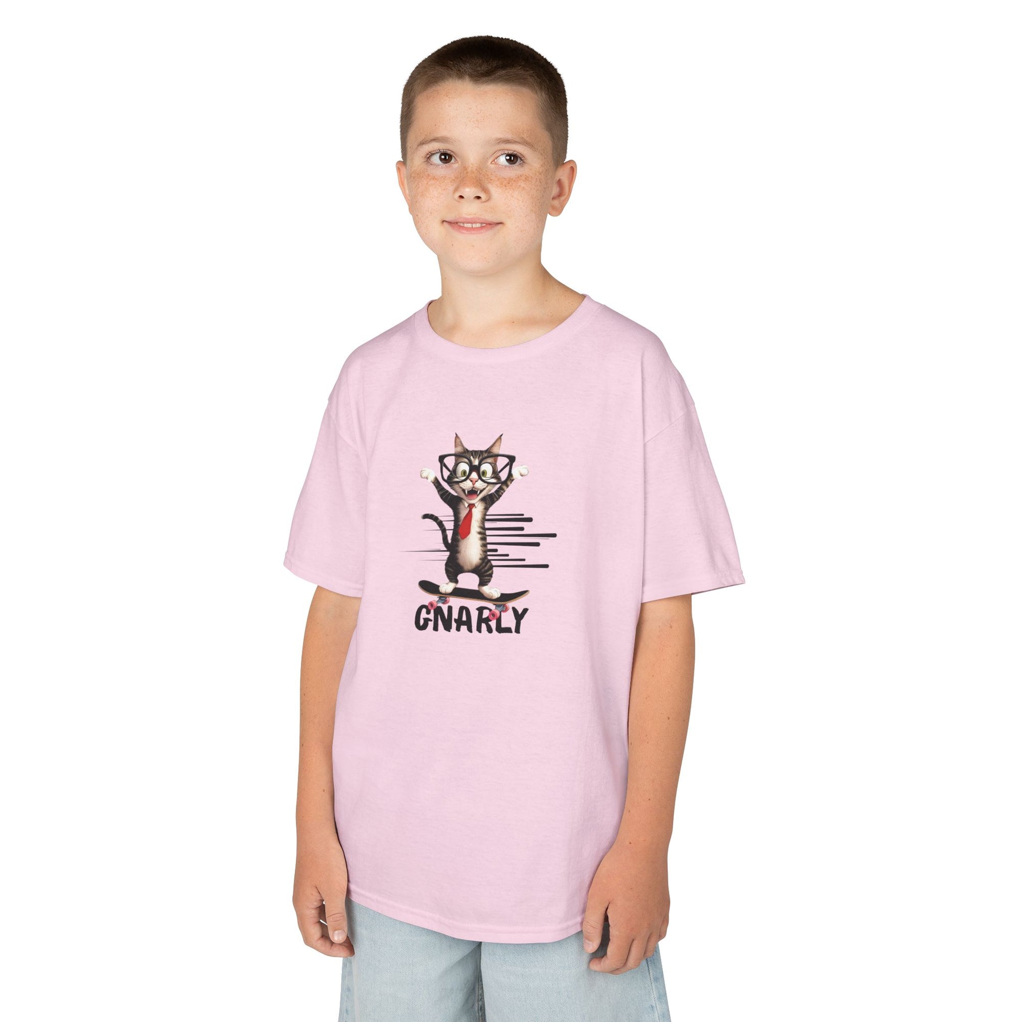 Kids Gnarly Cat Tee - Fun and Playful Cotton T-Shirt for Children