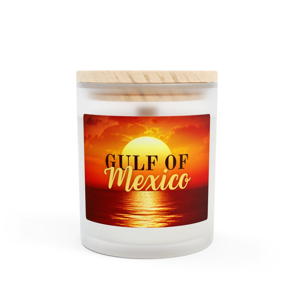 Sunset Gulf of Mexico 11oz Frosted Glass Candle - Sea Mineral Aroma Printify