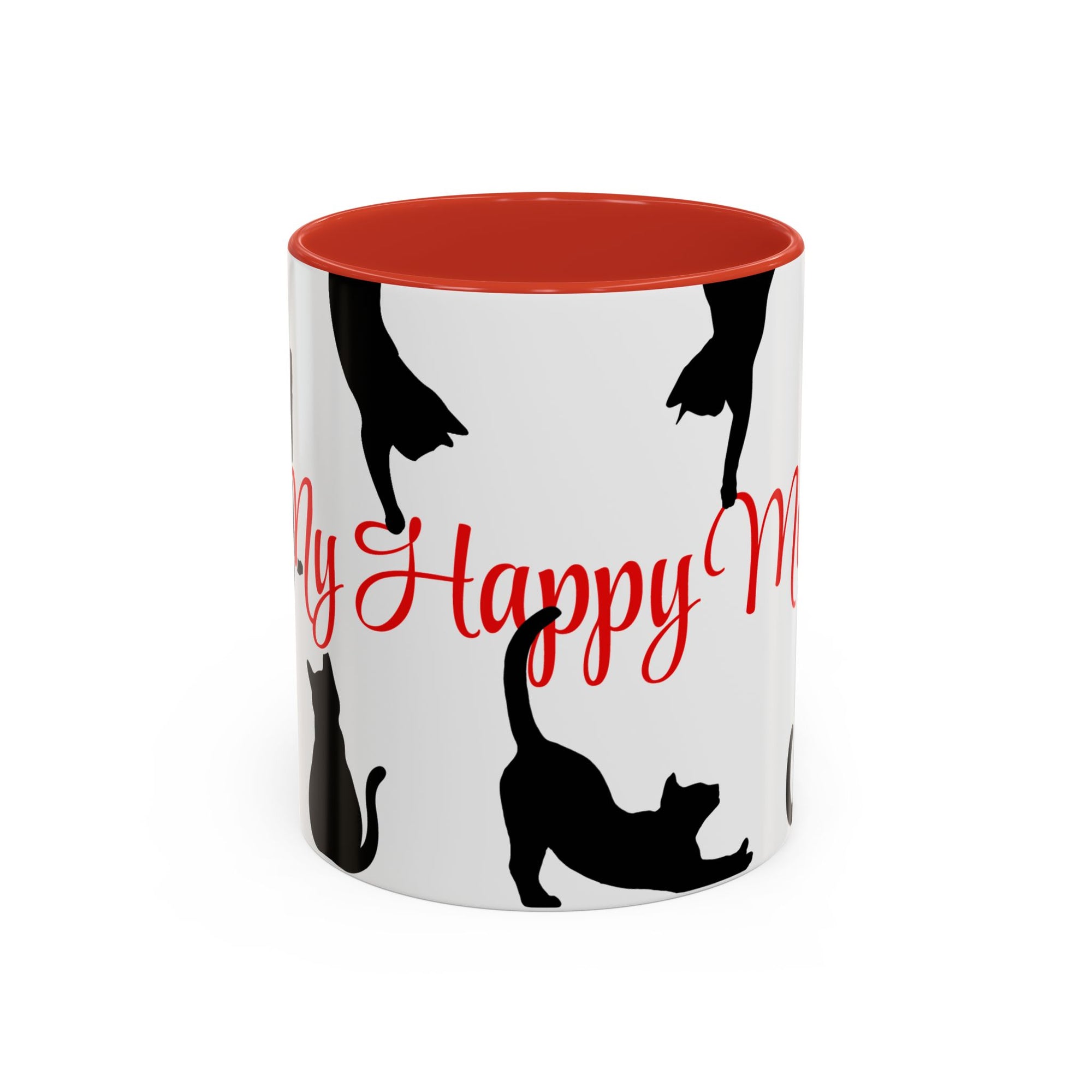 Silhouette Cat Lovers Accent Mug