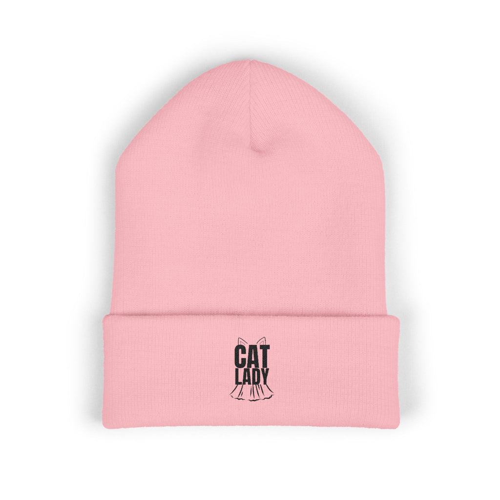 Embroidered Cat Lady Beanie