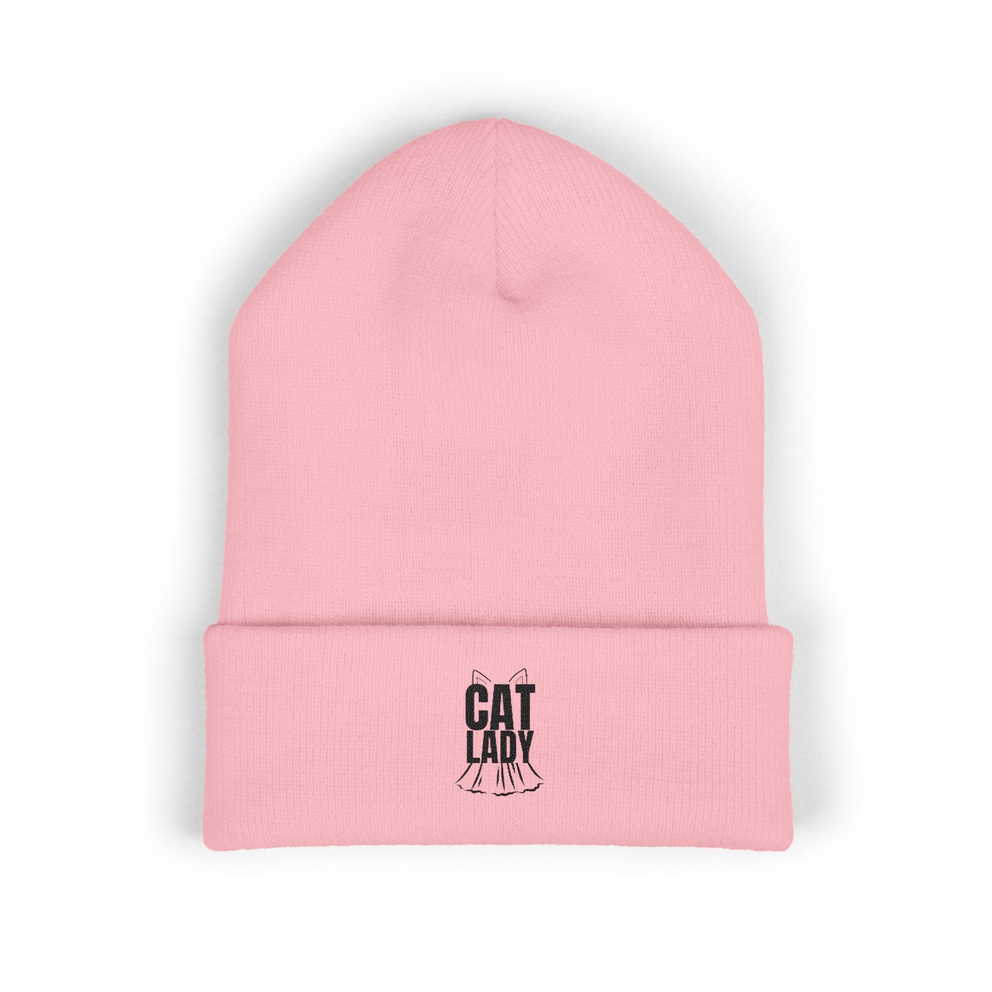 Embroidered Cat Lady Beanie