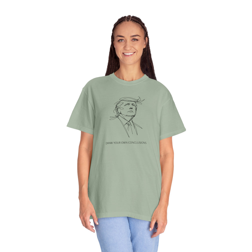 Draw Your Own Conclusions Unisex Graphic Tee – Minimal Line Art Statement Shirt