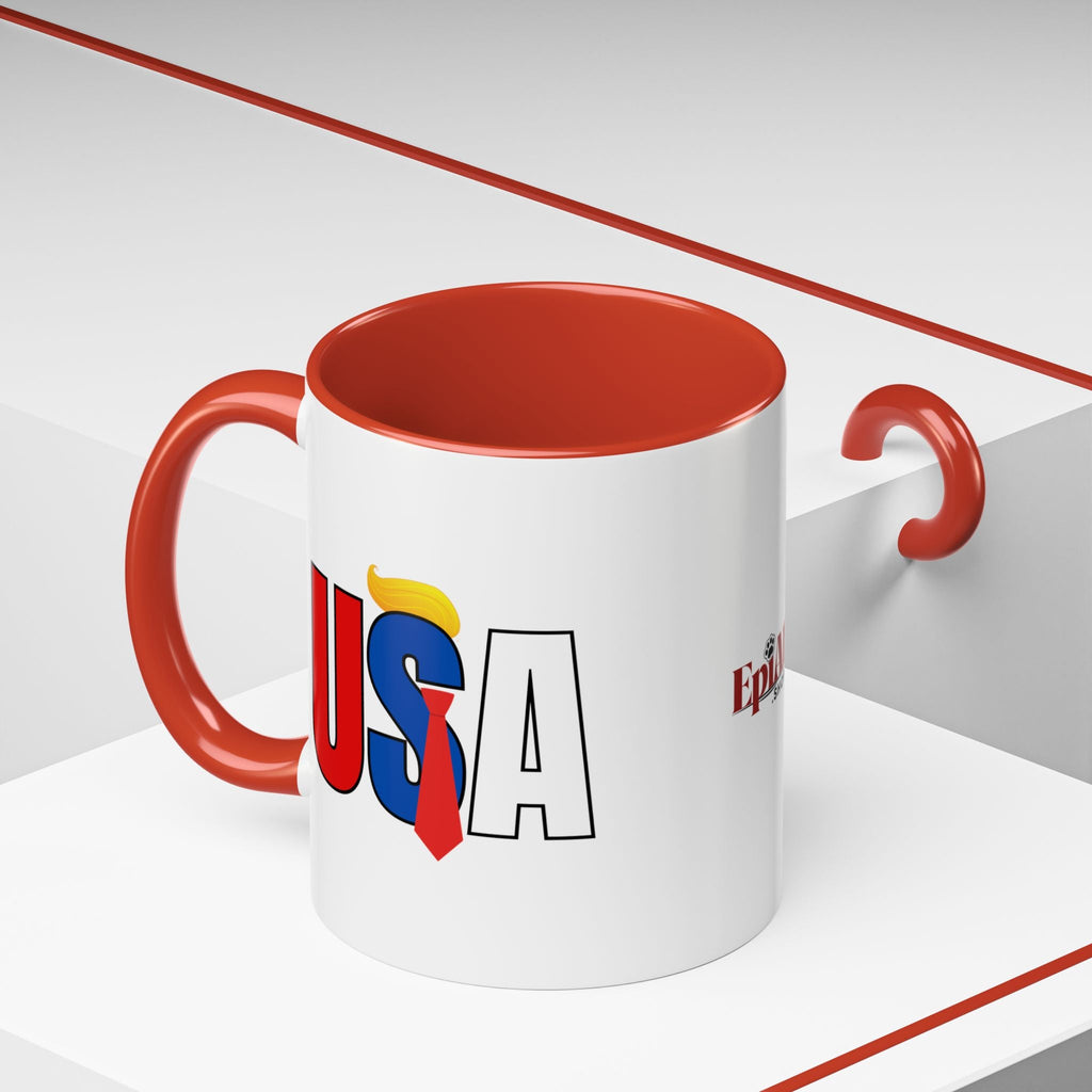 Trump USA Accent Coffee Mug Printify