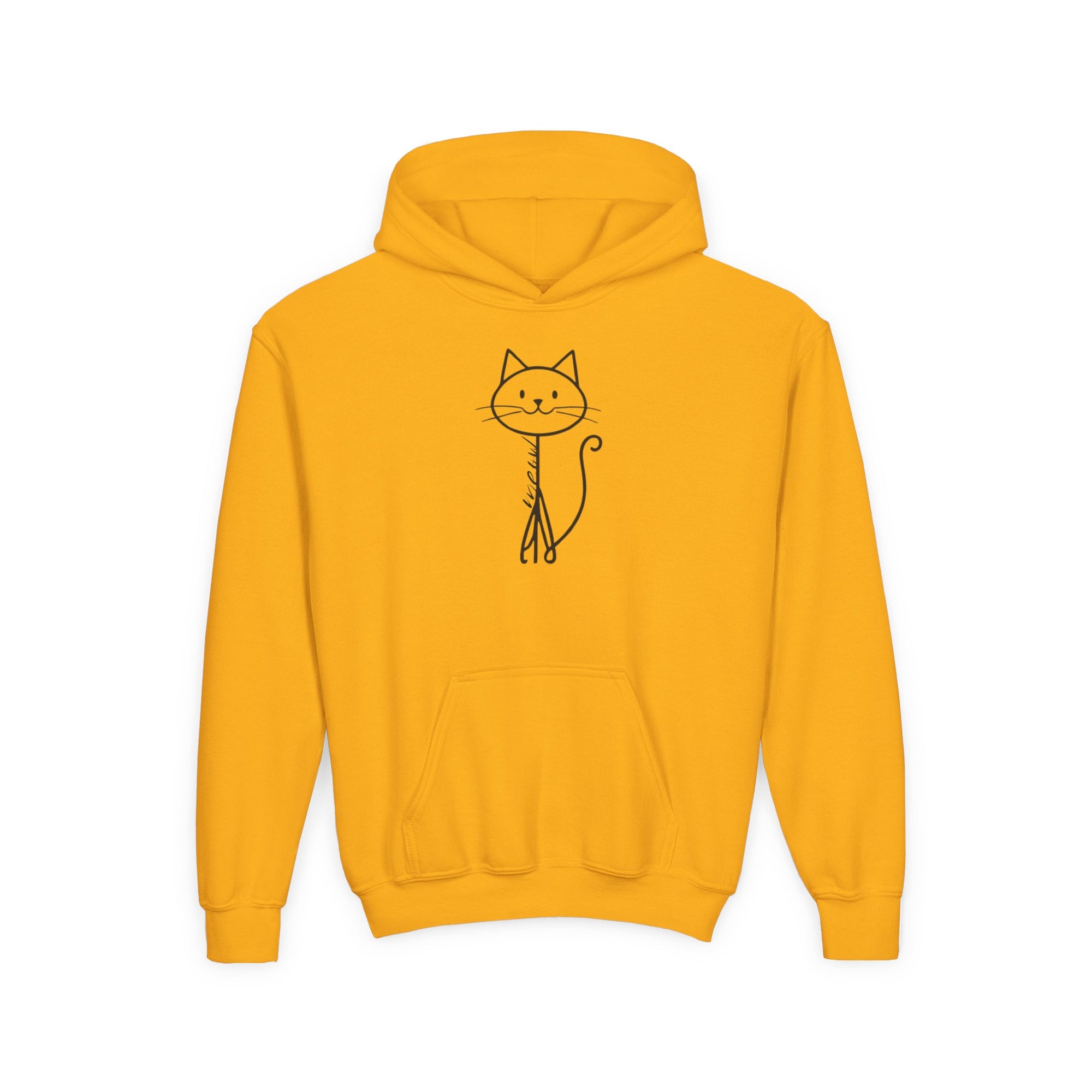 Adorable Stick Cat Youth Hoodie