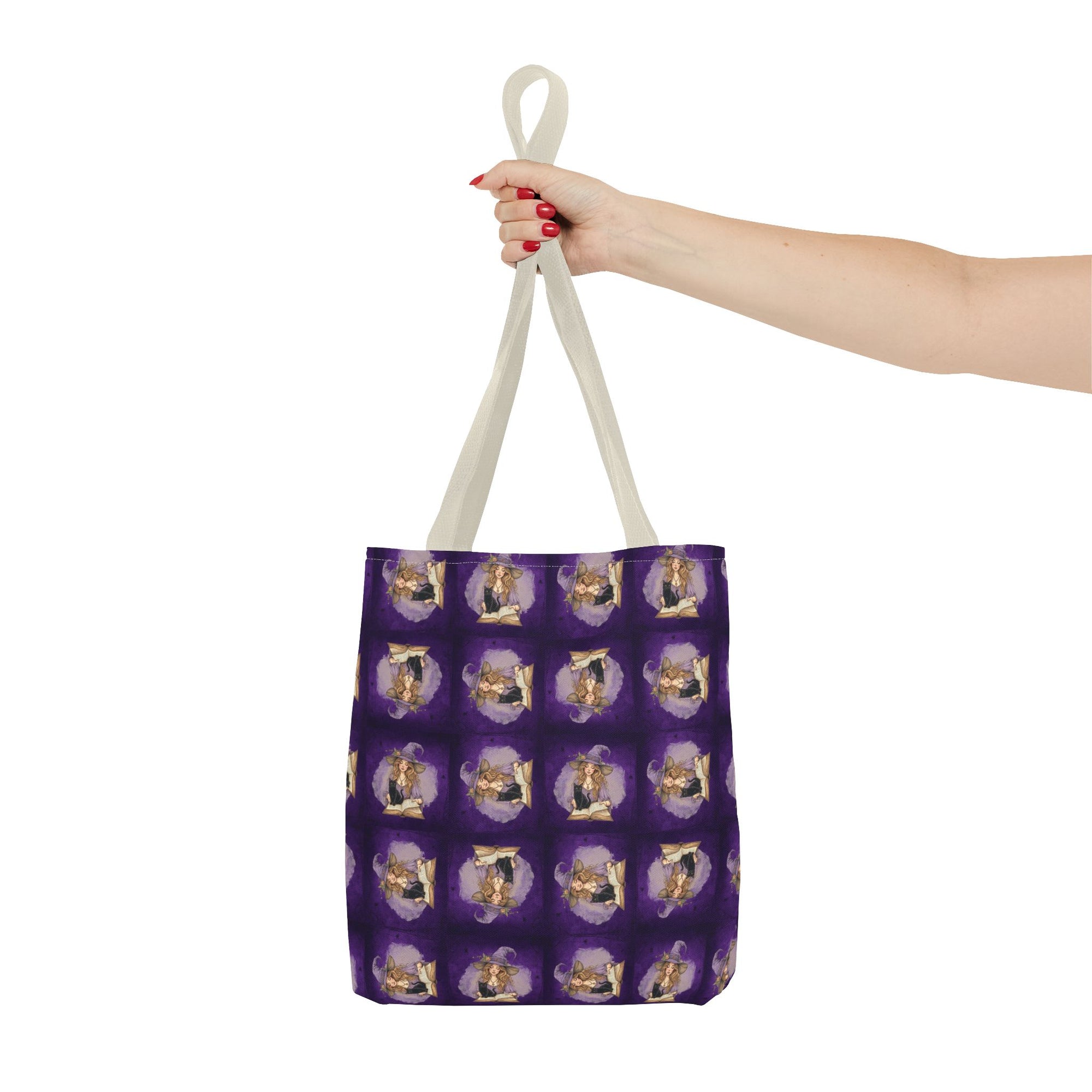 Vibrant Witchy Cat Lady Tote Bag