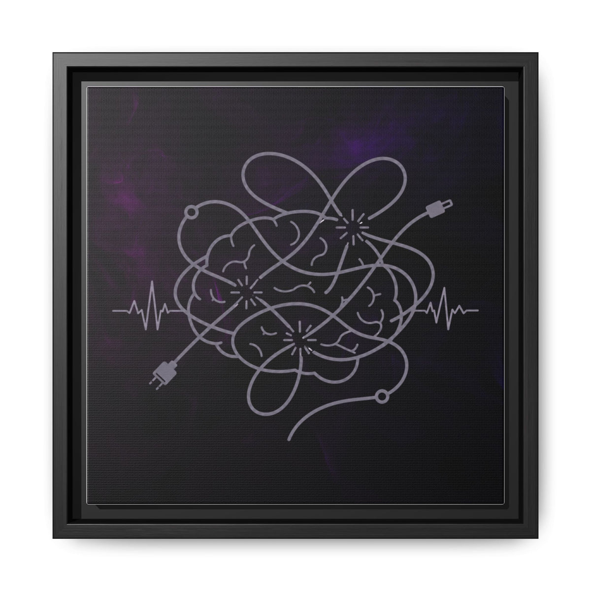 Tangled Brain Epilepsy Awareness Framed Canvas Print