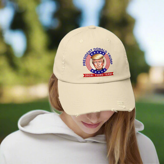 Unisex Trump Third Term 2028 Distressed Cap