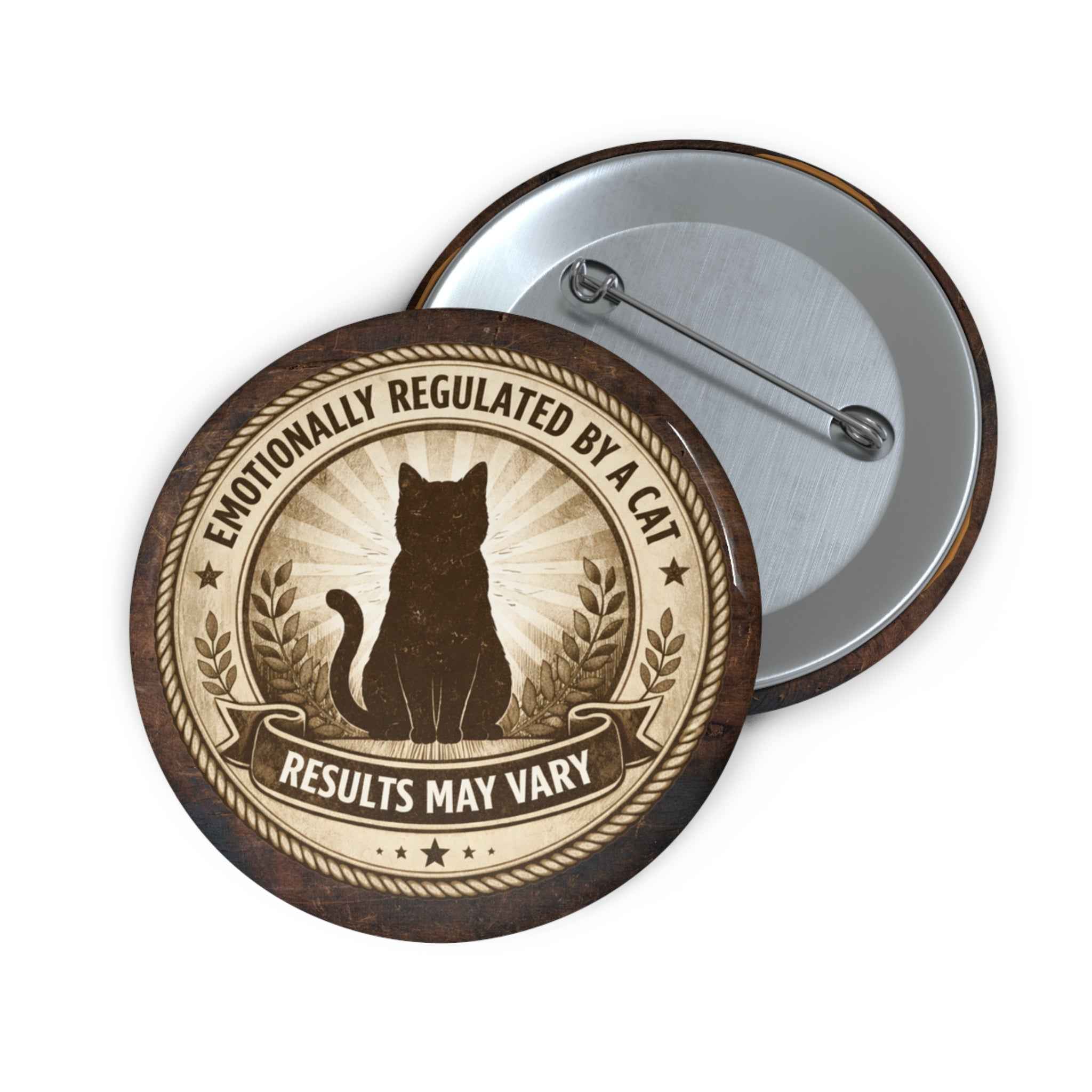 Emotionally Regulated by a Cat – Pinback Button