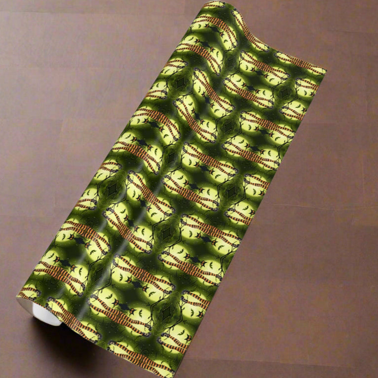 Halloween Cat Lady Gift Wrapping Paper Roll