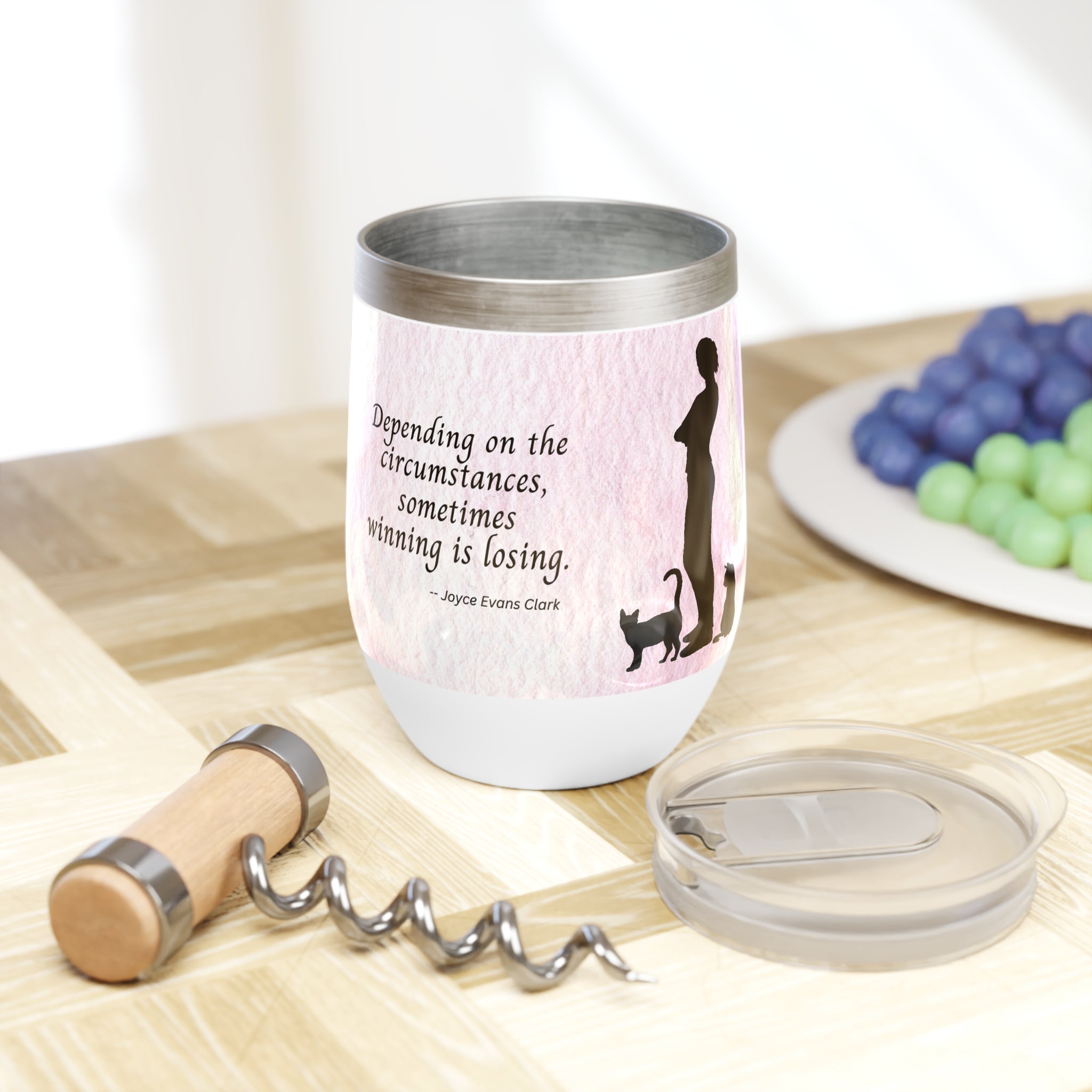 Photo depicting the ​Winning is Losing Chill Wine Tumbler from EpiAl's Shop.