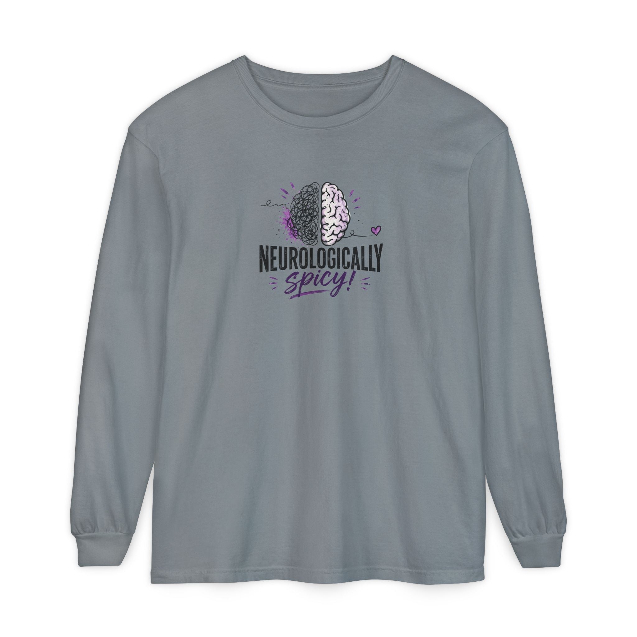 Neurologically Spicy Epilepsy Awareness Garment-Dyed Long Sleeve Shirt