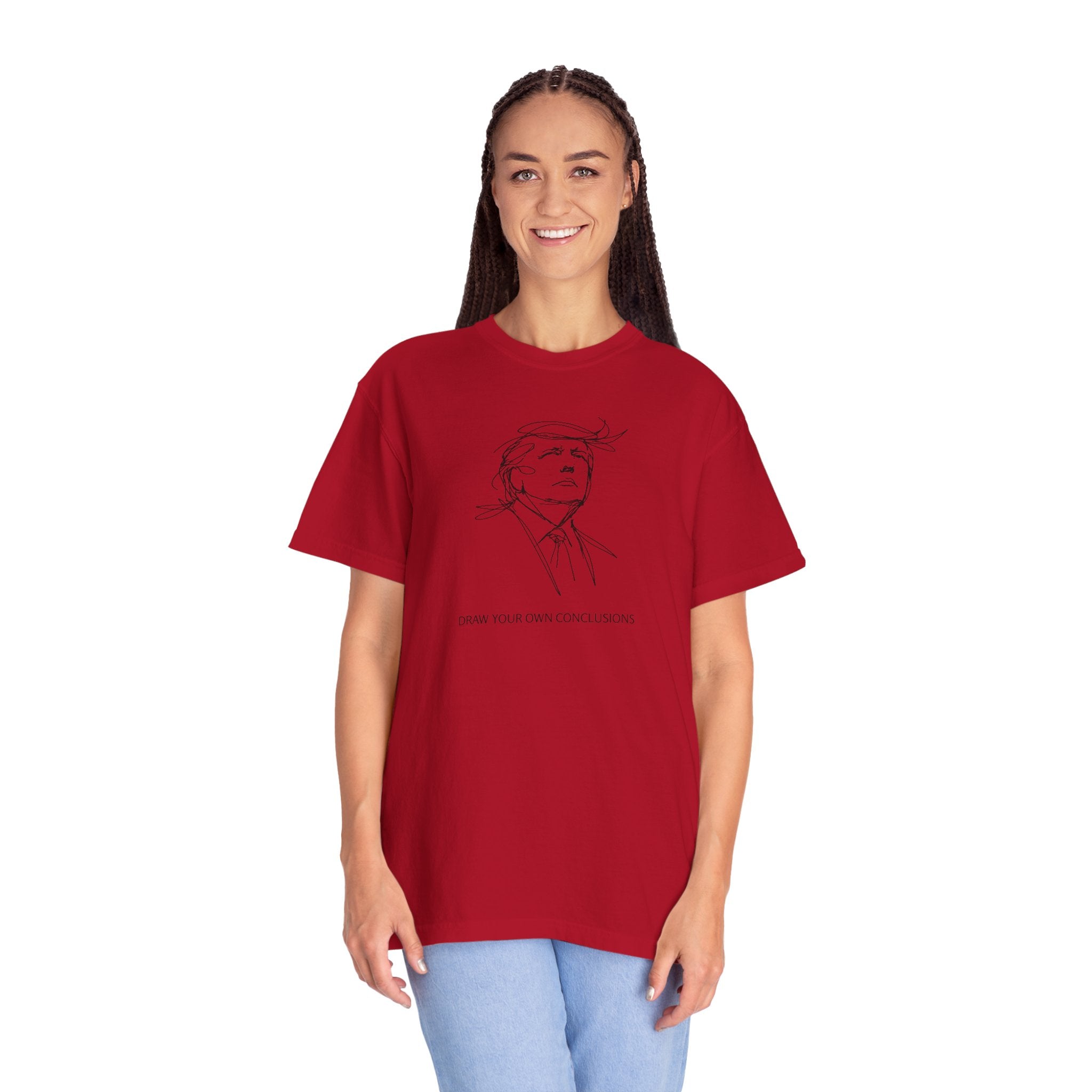 Draw Your Own Conclusions Unisex Graphic Tee – Minimal Line Art Statement Shirt