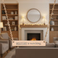 History Is Watching Engraved Bar Necklace