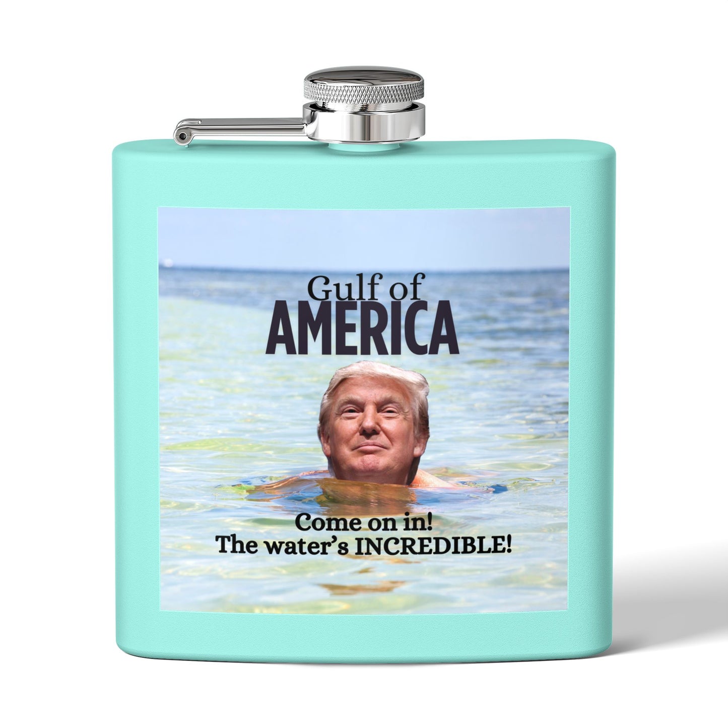 Funny Stainless Steel Flask - Gulf of America - Perfect for Parties & Gifts