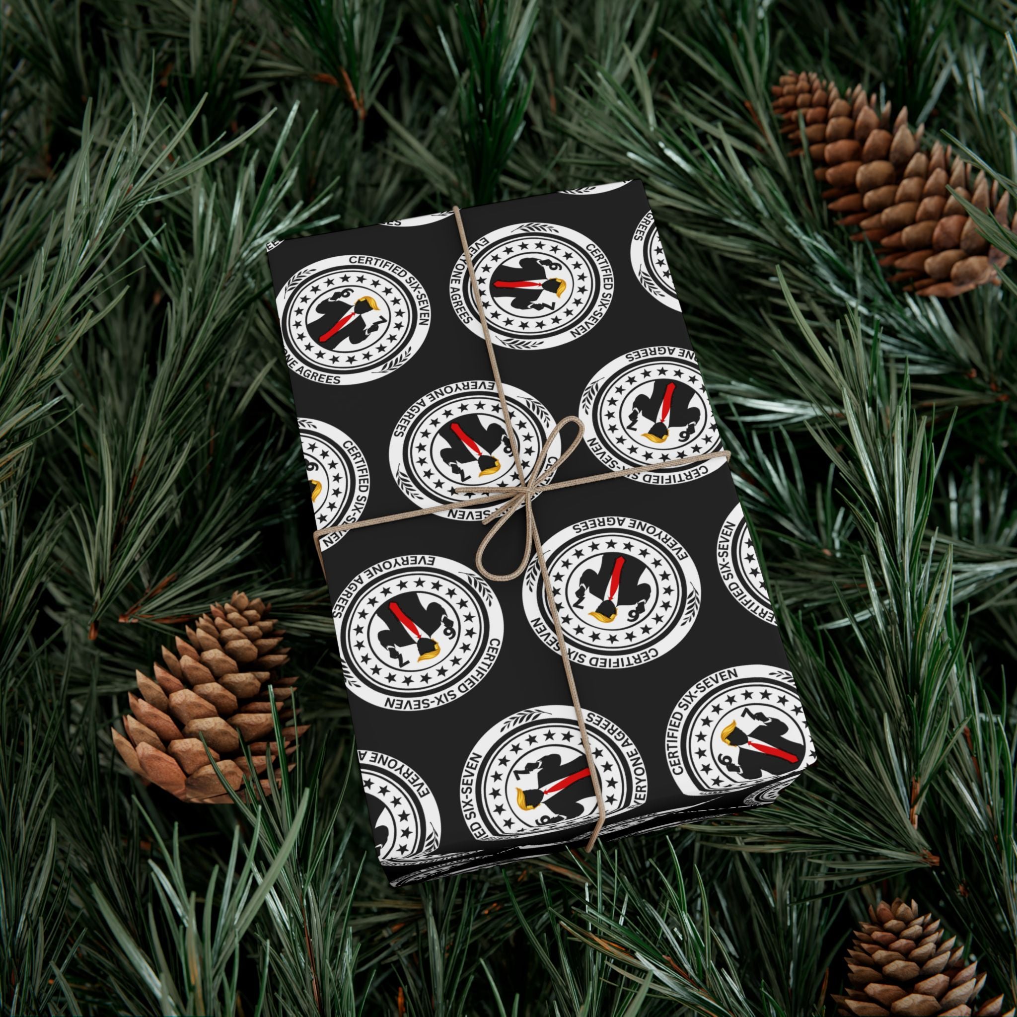 Certified Six-Seven Gift Wrap Paper (Political Parody)