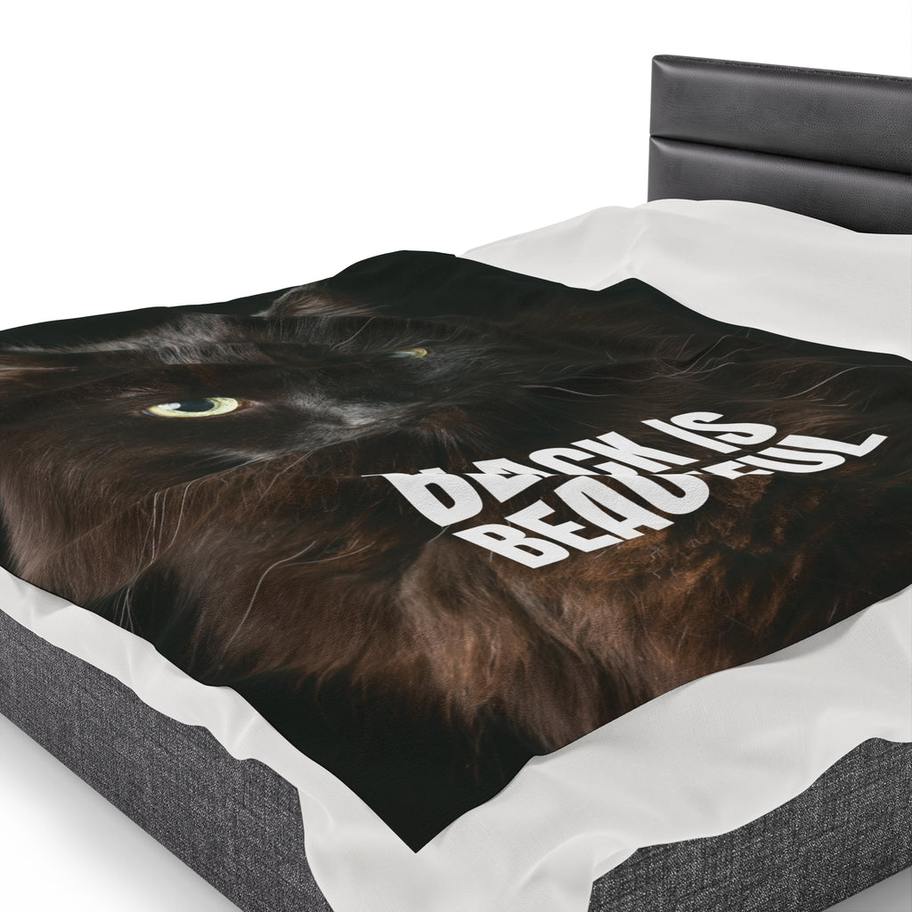 Black is Beautiful Velveteen Plush Blanket