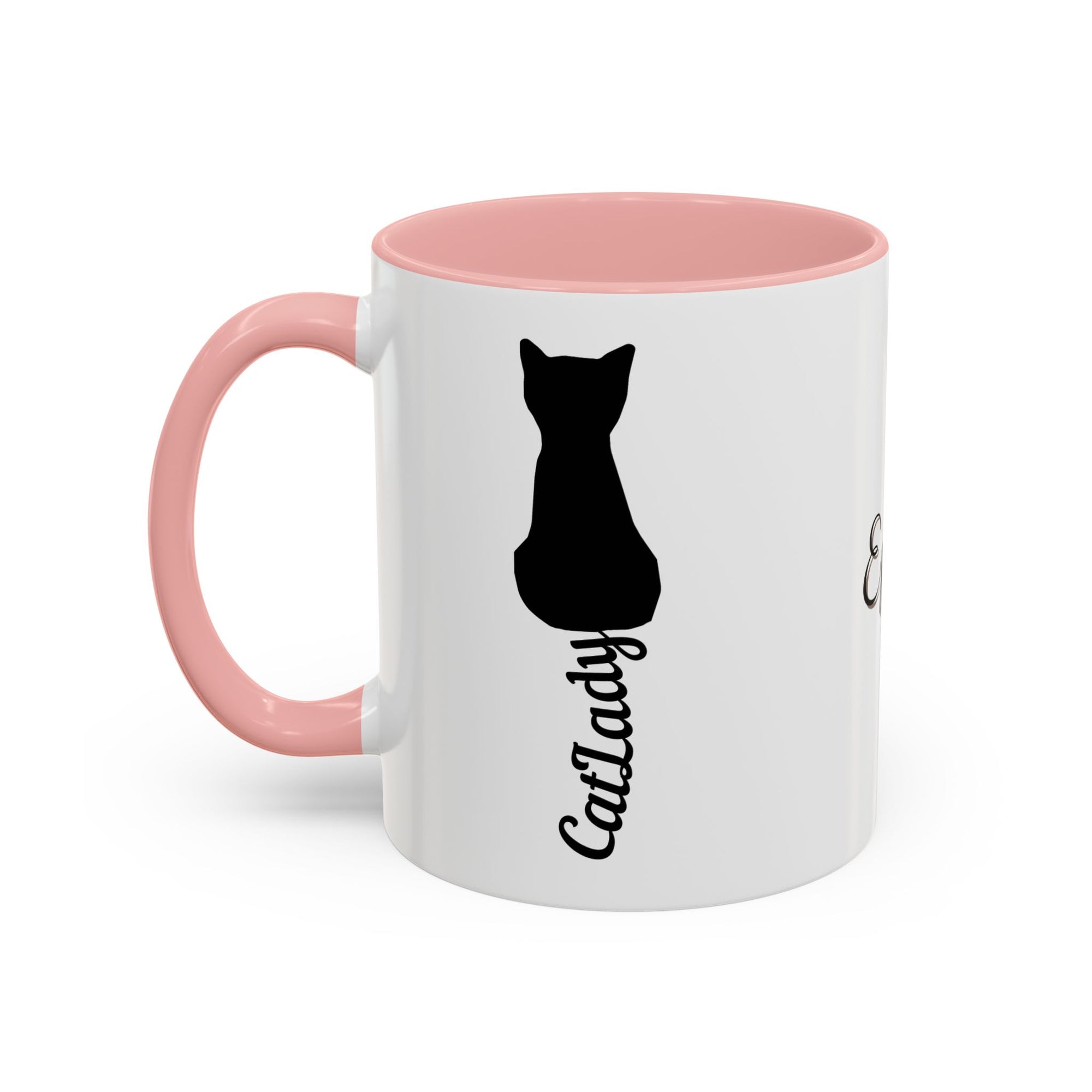 Cursive Tail Cat Lady Coffee Mug, Gift for Cat Lovers