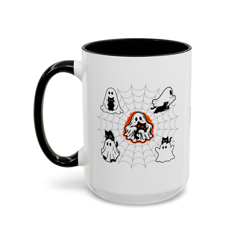 Ghost Cats Halloween Accent Mug (11oz, 15oz)