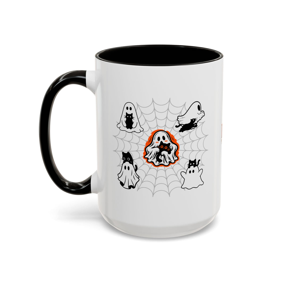 Ghost Cats Halloween Accent Mug (11oz, 15oz)