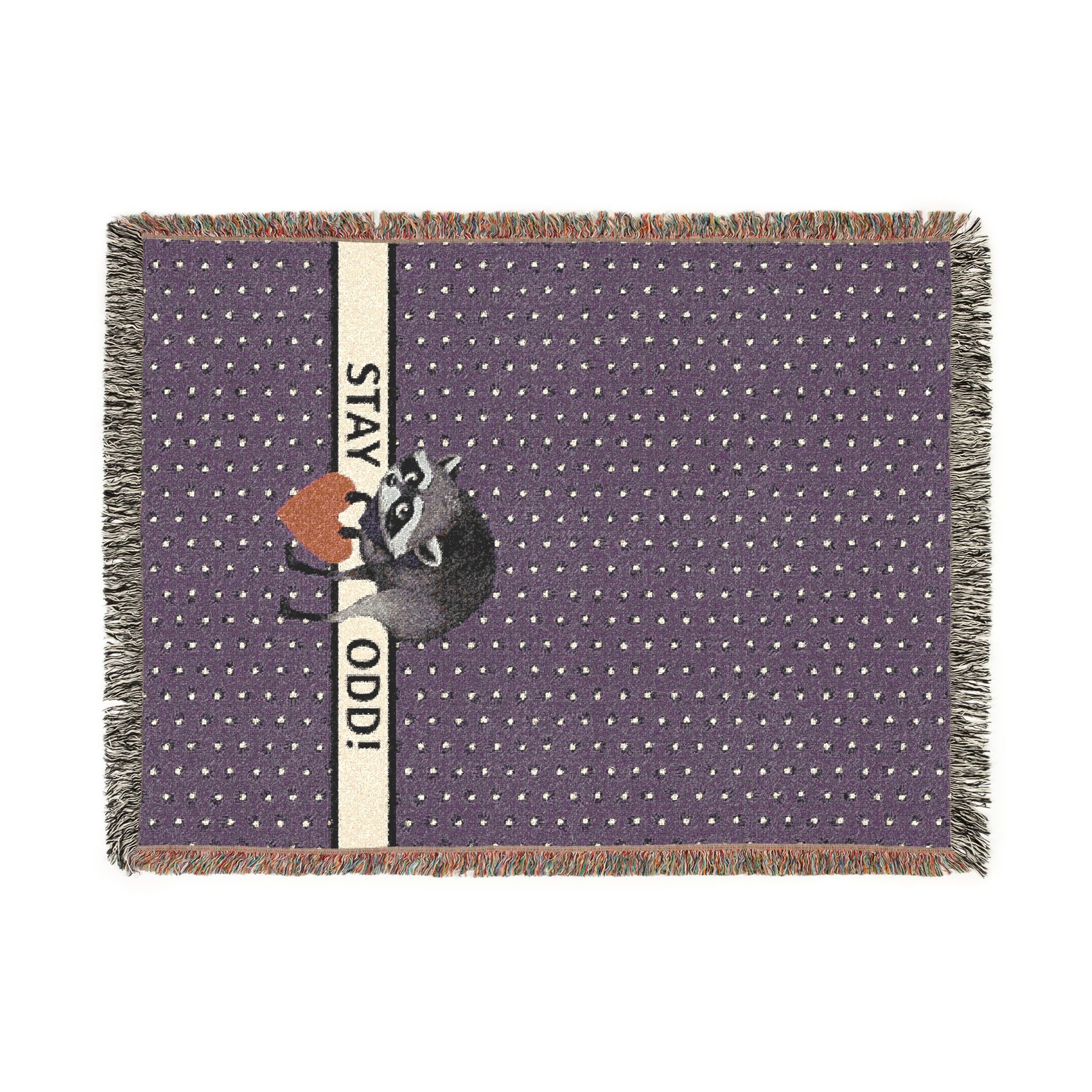 Stay Odd Jimothy Woven Cotton Blanket