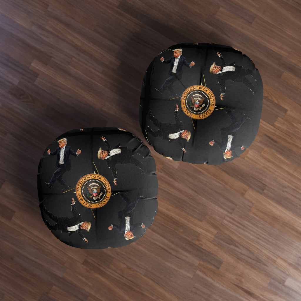 Dancing Donald Novelty Tufted Floor Pillow, Round