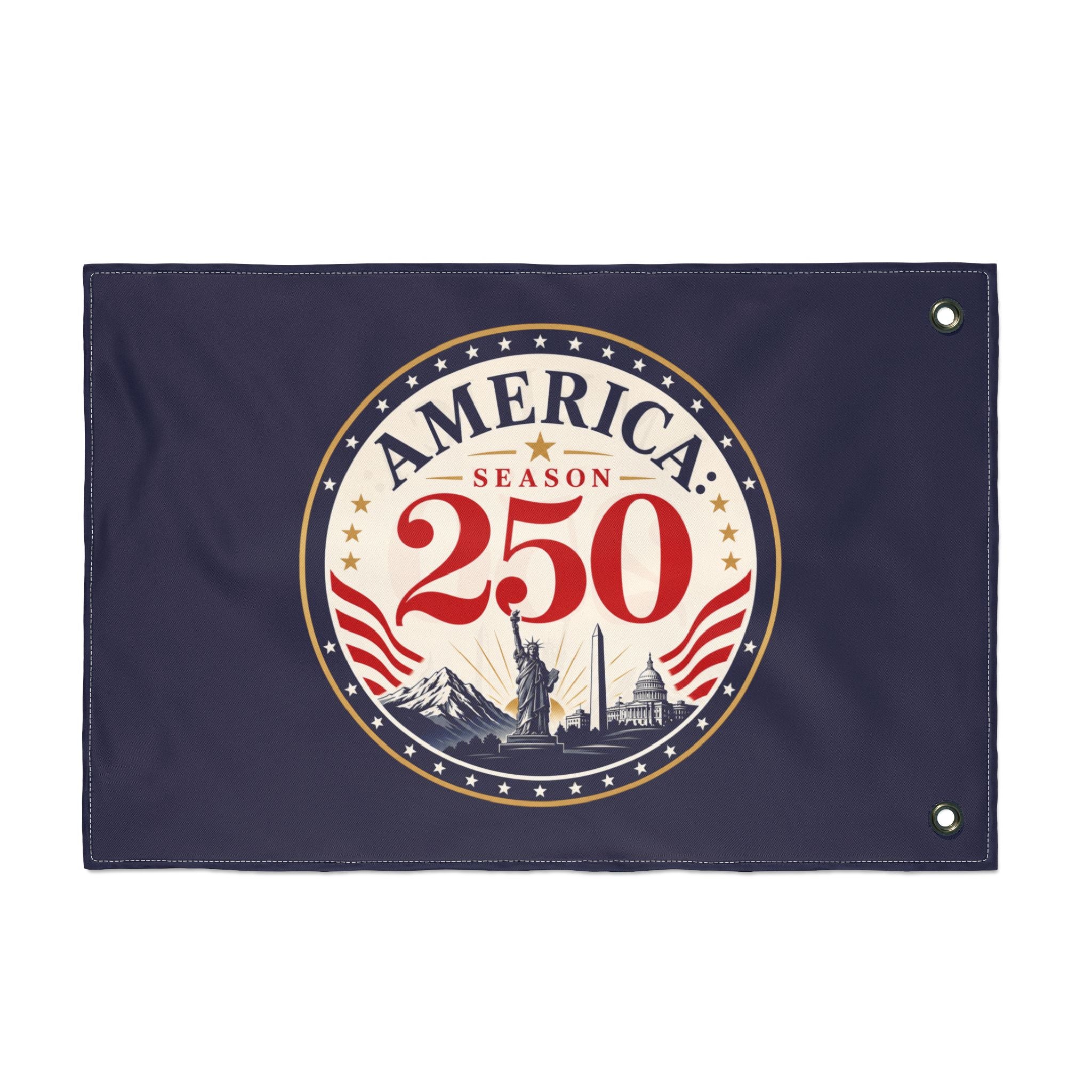 America 250 Season Flag | Patriotic Americana Double-Sided House Flag