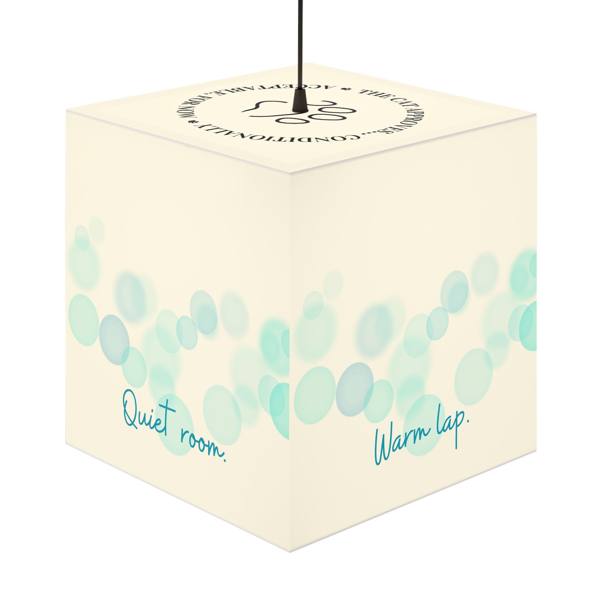 Soft Paws Perfect Day Cat Cube Lamp – Cozy Cat Lover Accent Light