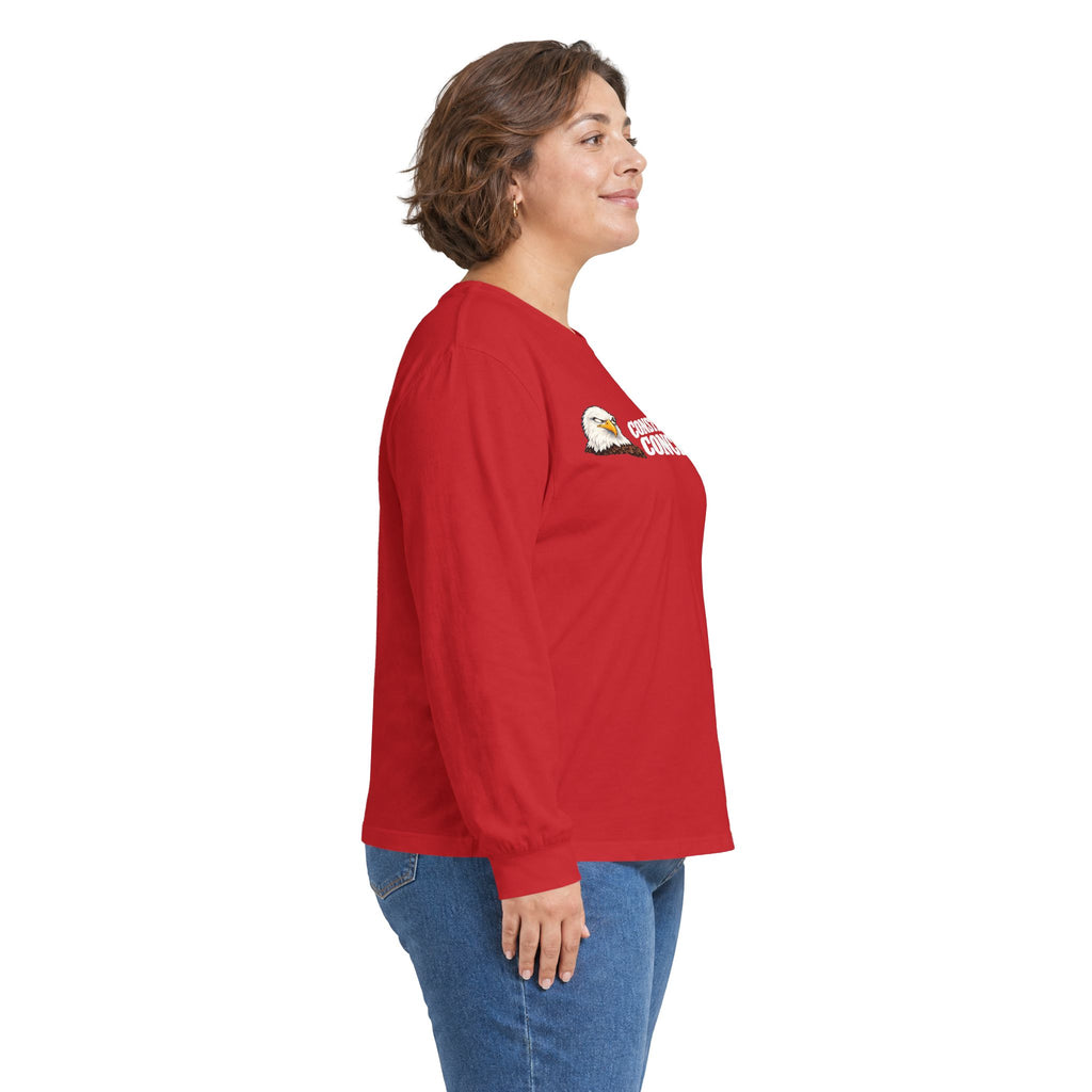 Constitutionally Concerned Bald Eagle Long Sleeve T-Shirt | Patriotic Humor