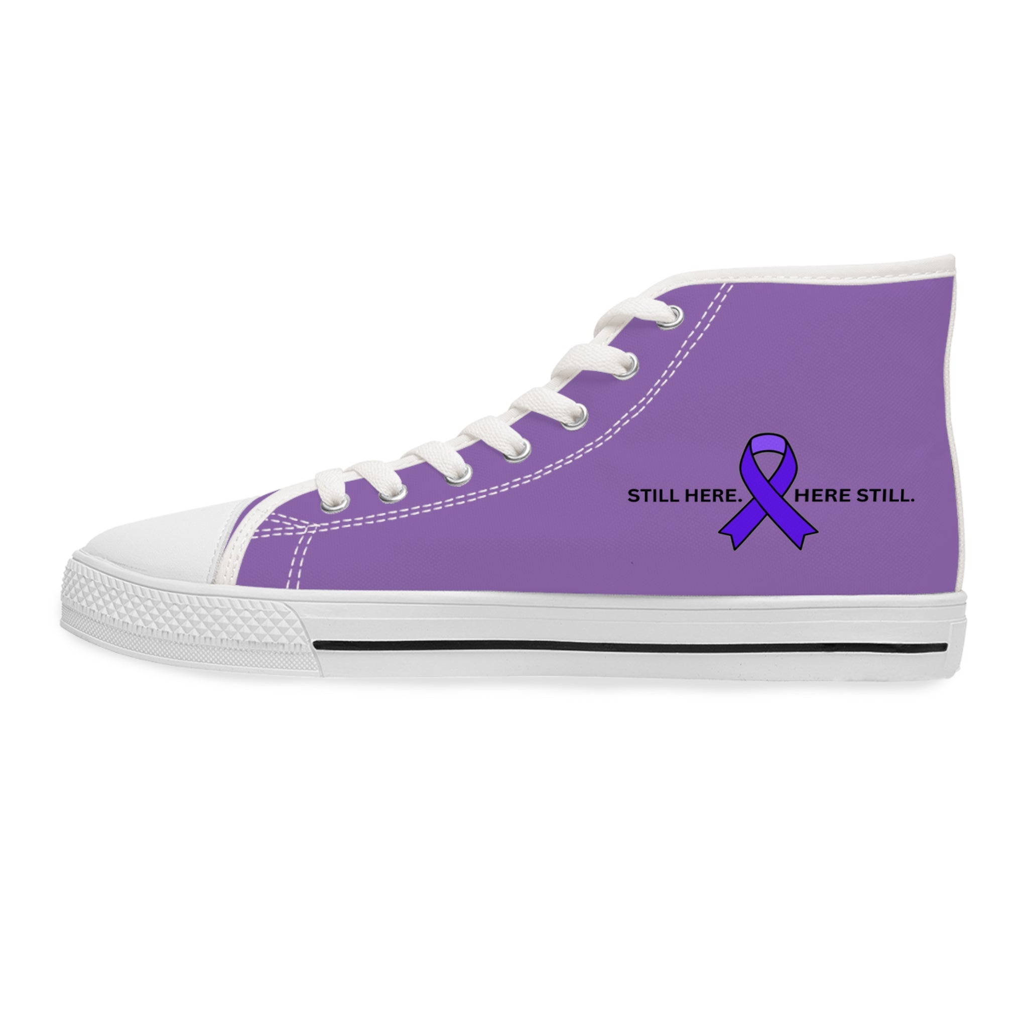 Still Here. Here Still. Women’s High-Top Sneakers – Epilepsy Awareness